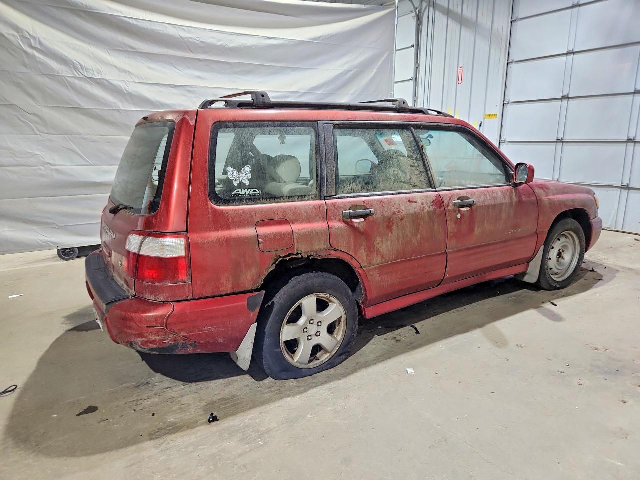 2002 Subaru Forester S Red vin: JF1SF656X2H730399