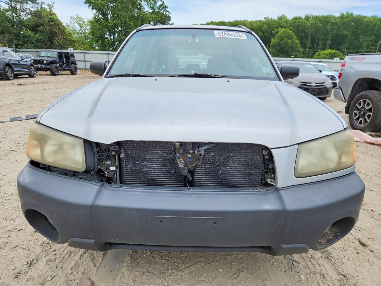 2005 Subaru Forester Silver vin: JF1SG63605H723322
