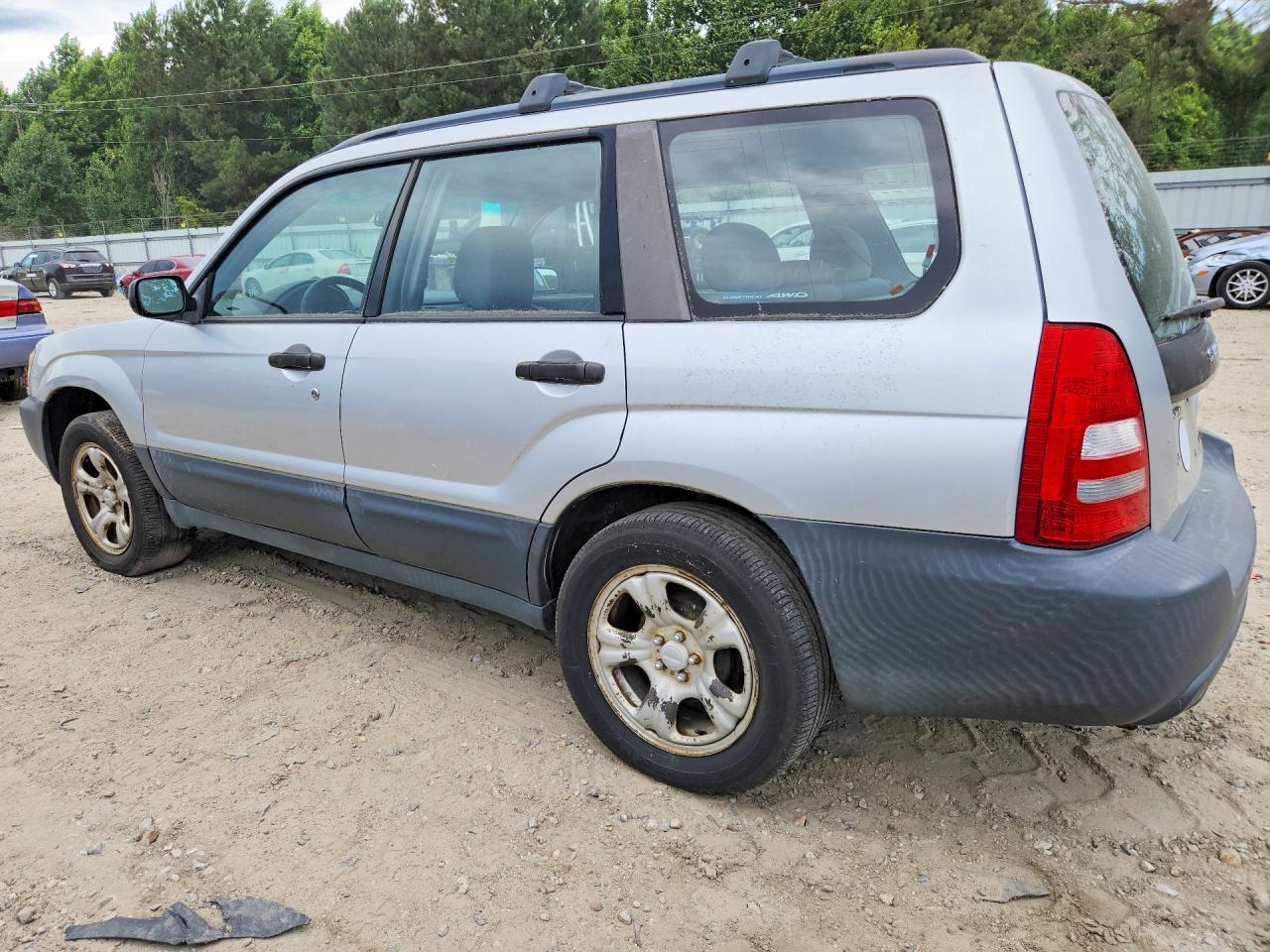 2005 Subaru Forester Silver vin: JF1SG63605H723322