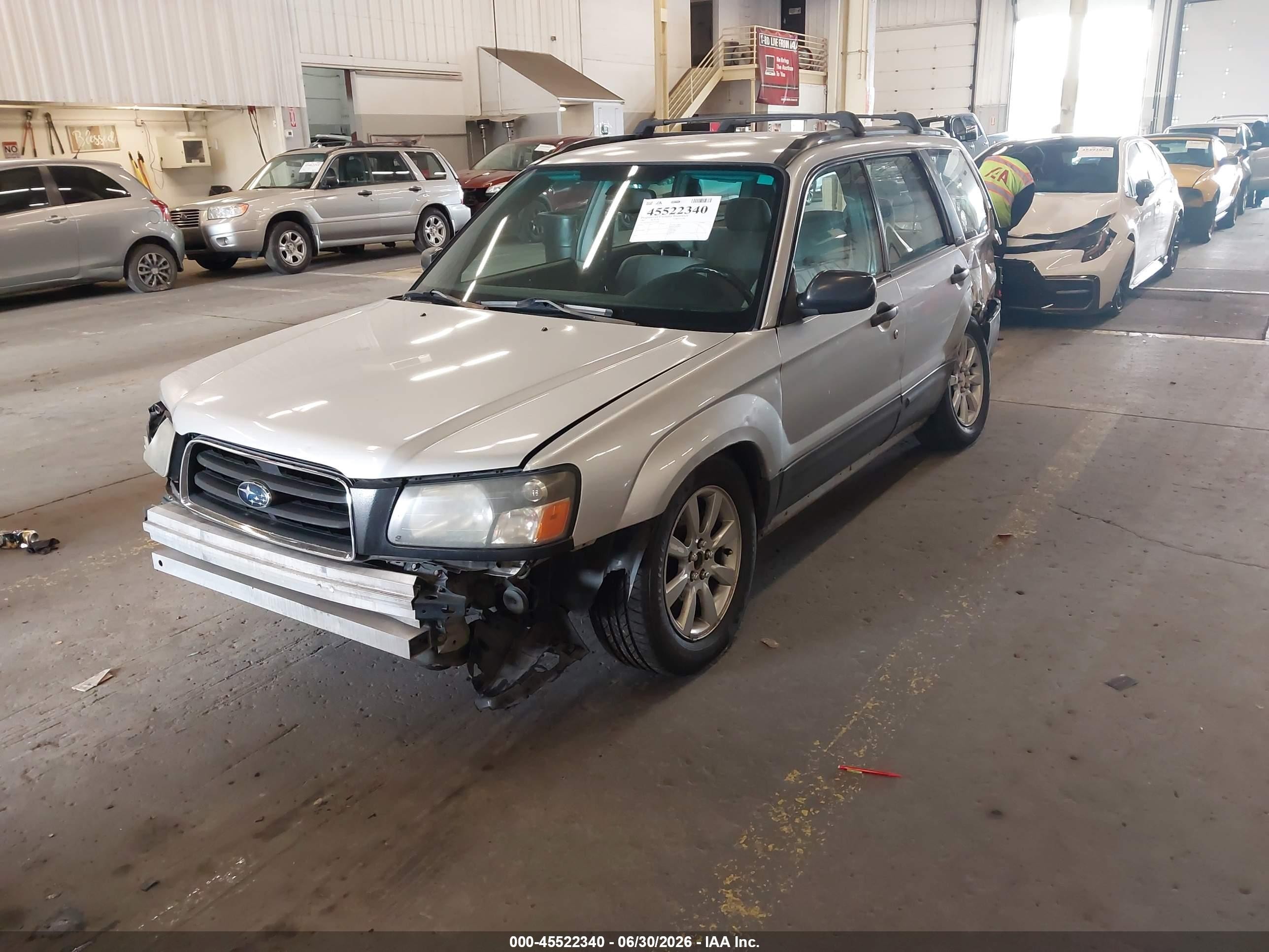 2003 Subaru Forester X Silver vin: JF1SG63613H728168