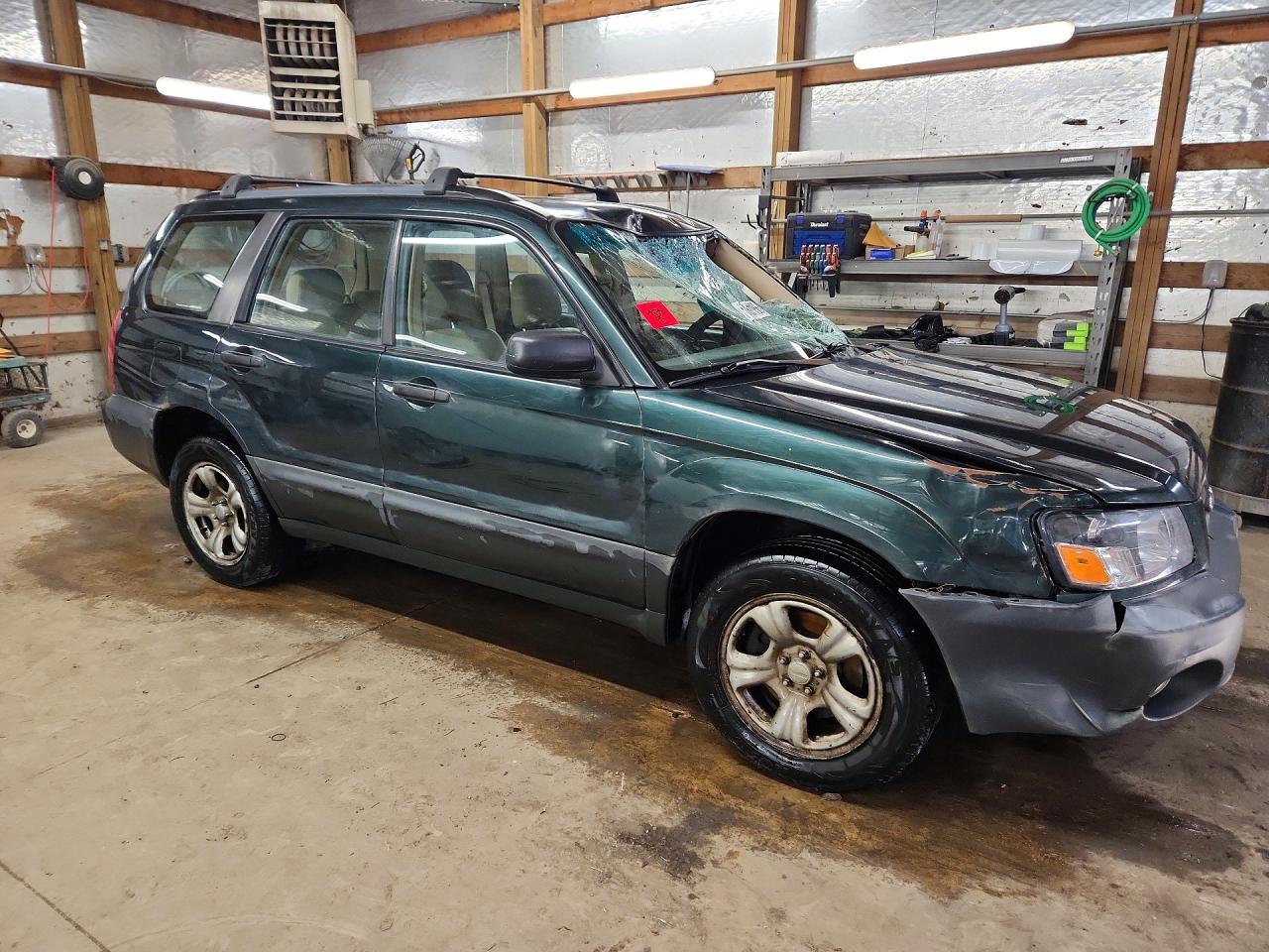 2005 Subaru Forester 2.5x Зеленый vin: JF1SG63615H737939