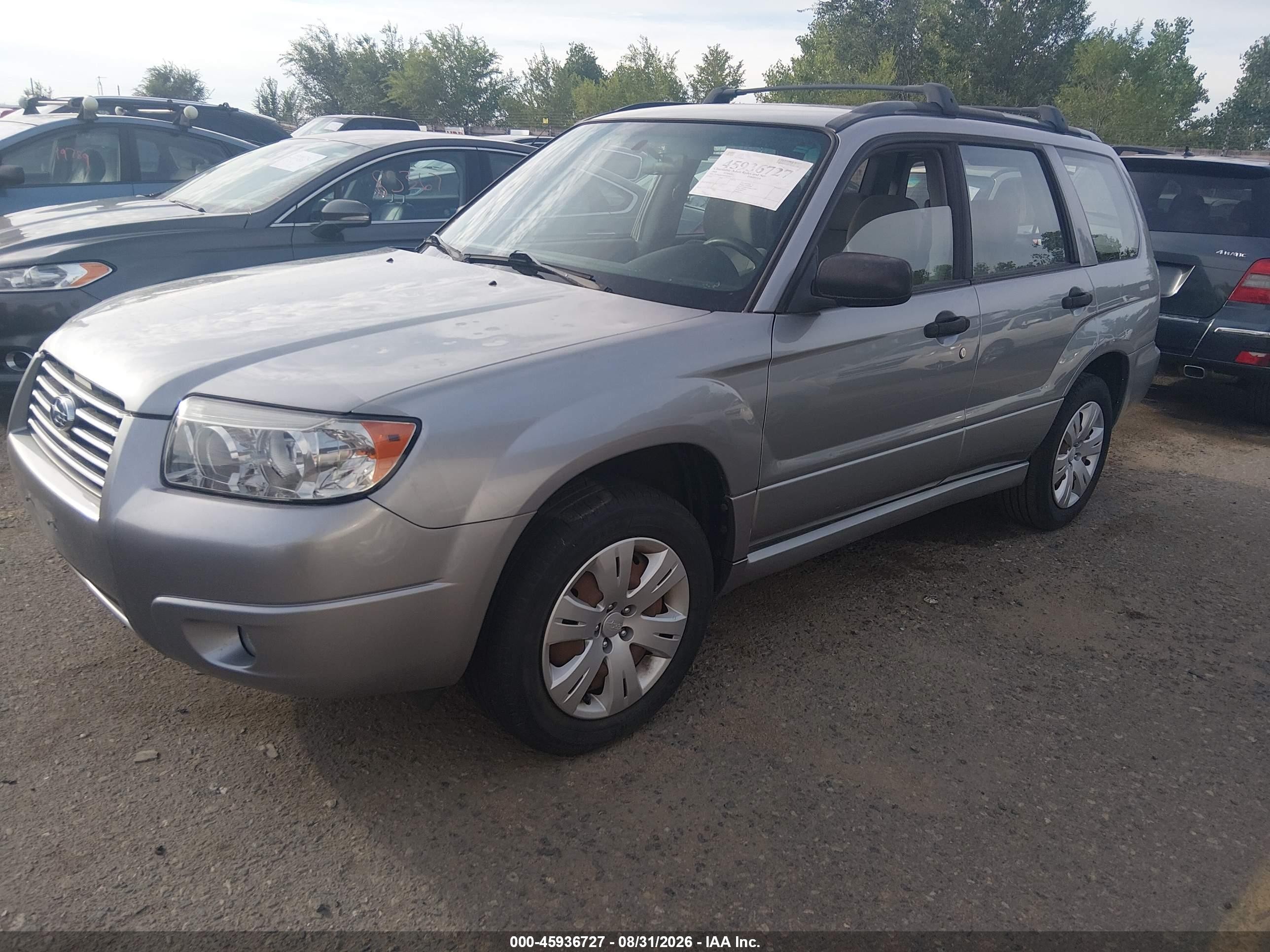2008 Subaru Forester 2.5x Silver vin: JF1SG63618H708705