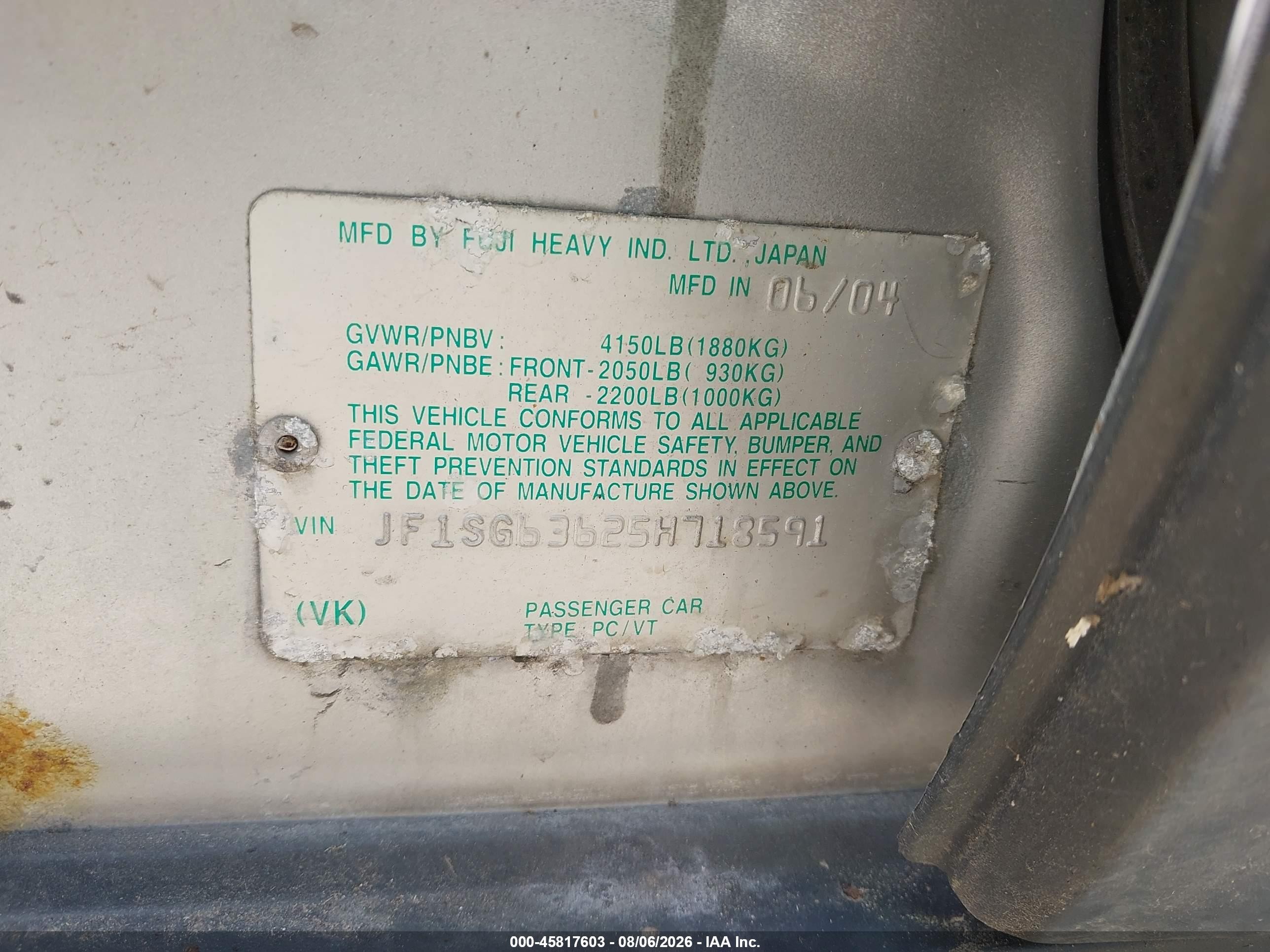 2005 Subaru Forester 2.5x Silver vin: JF1SG63625H718591