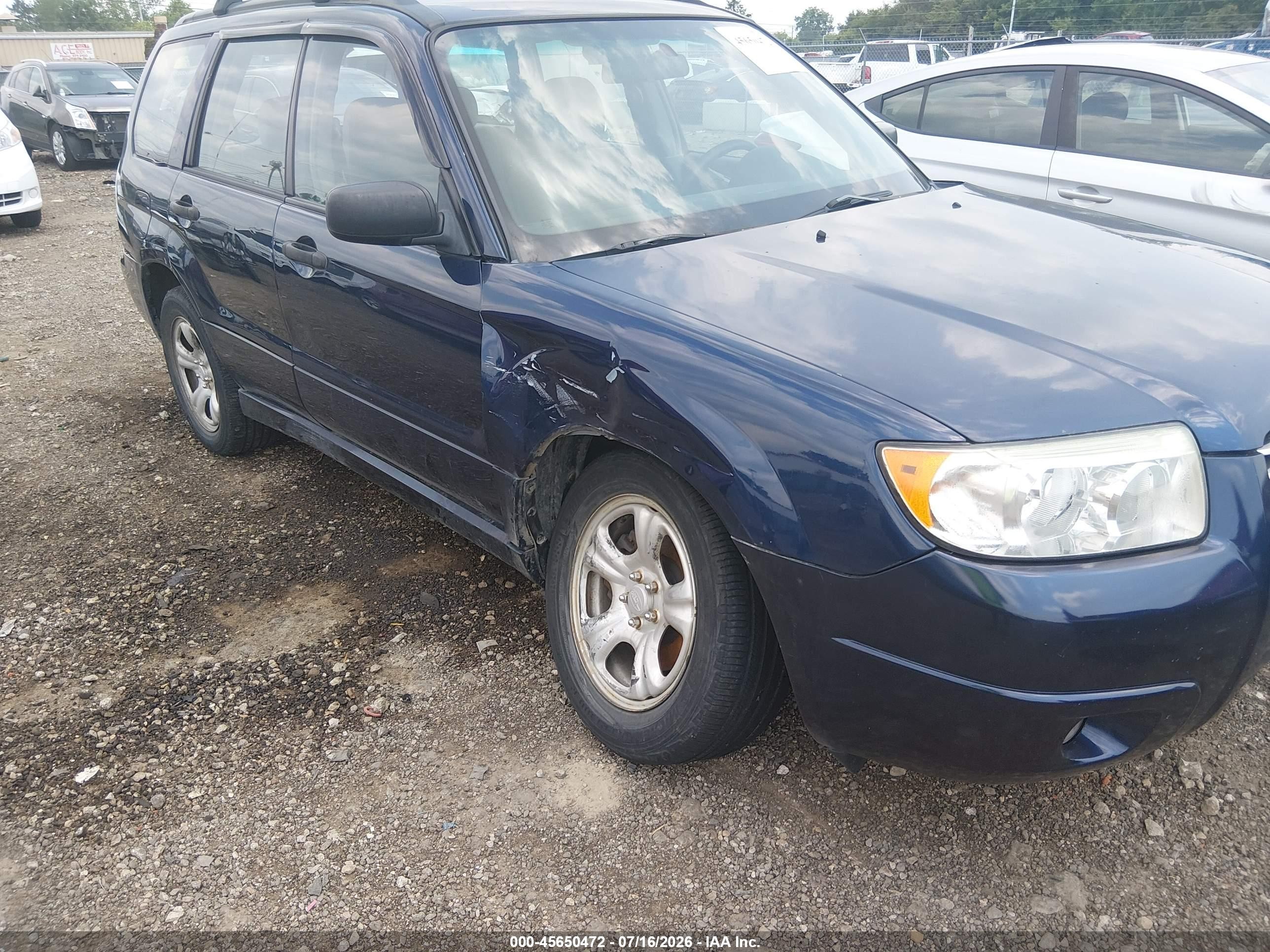 2006 Subaru Forester 2.5x Blue vin: JF1SG63626G706058