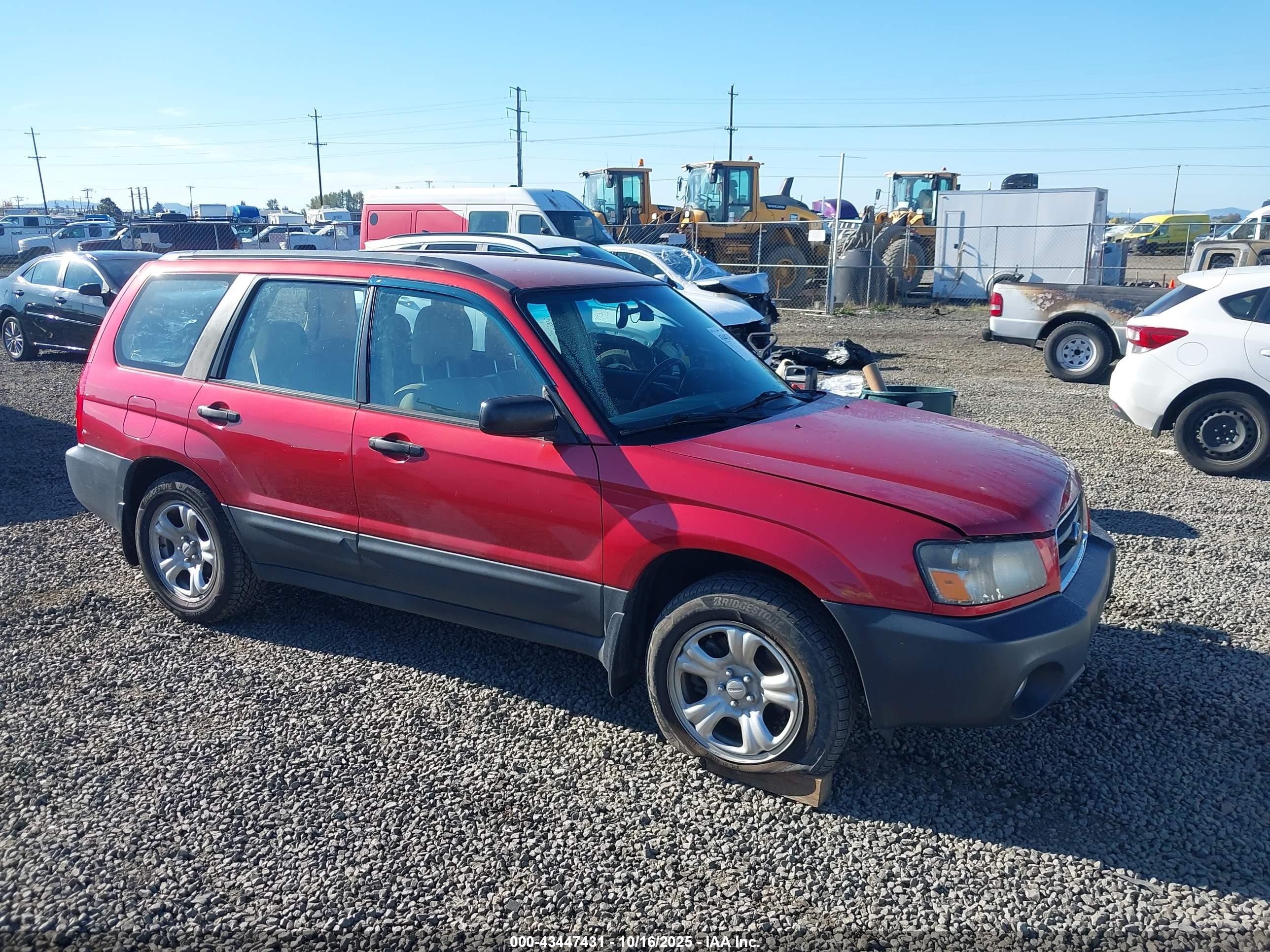 2005 Subaru Forester 2.5x Red vin: JF1SG63635H706126