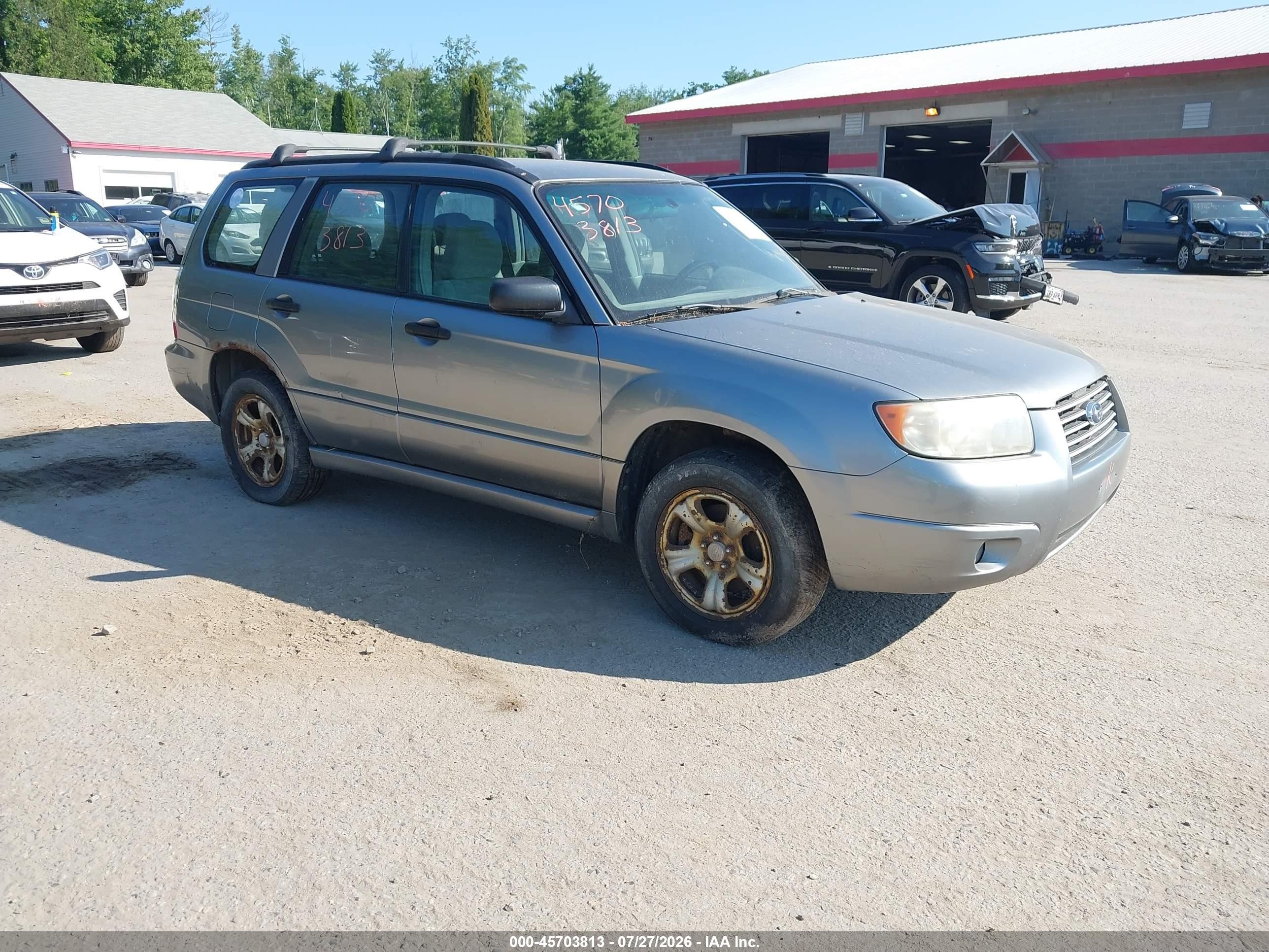 2007 Subaru Forester 2.5x Gray vin: JF1SG63637H716738