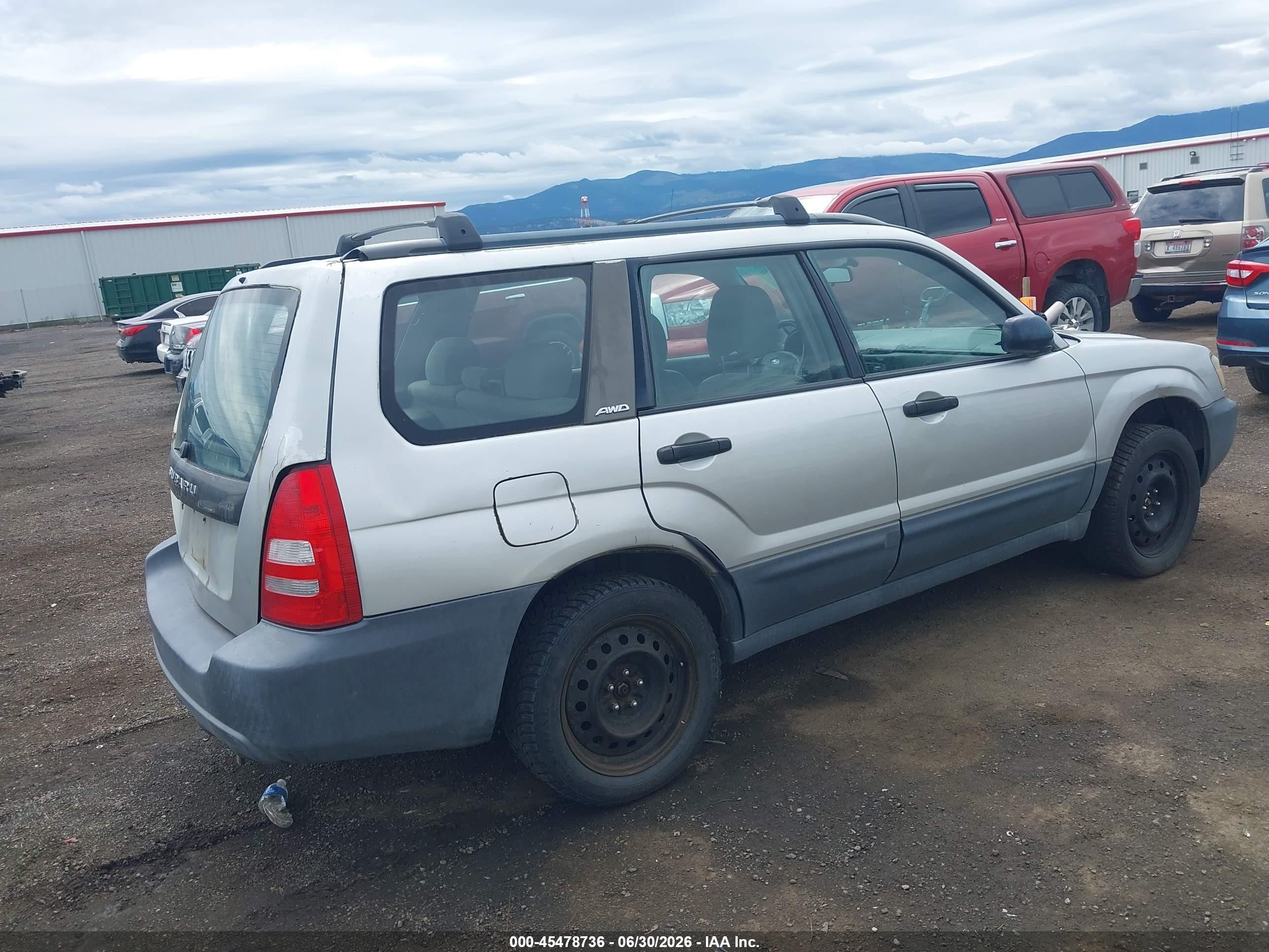 2003 Subaru Forester X Silver vin: JF1SG63643G704873