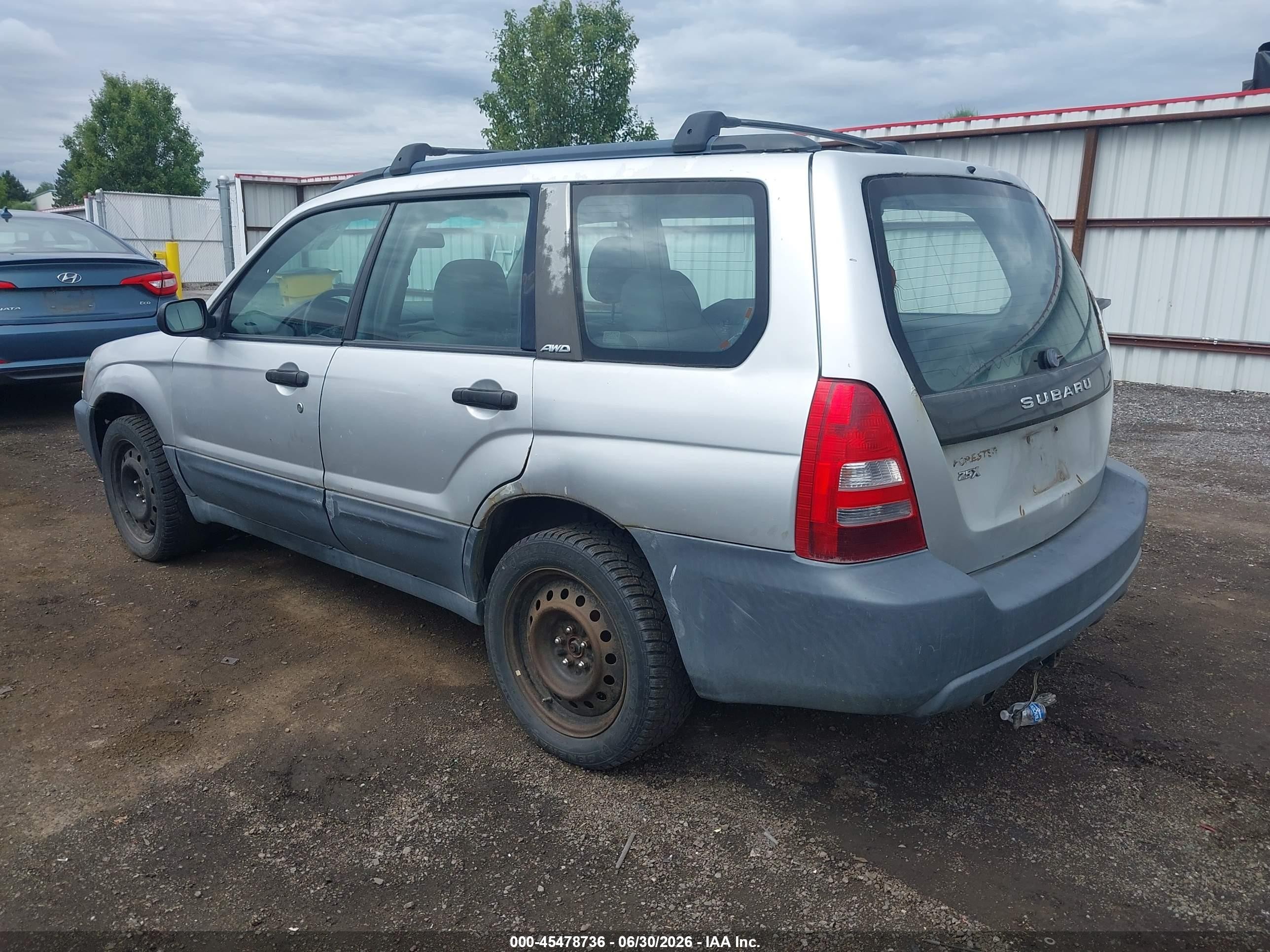 2003 Subaru Forester X Silver vin: JF1SG63643G704873