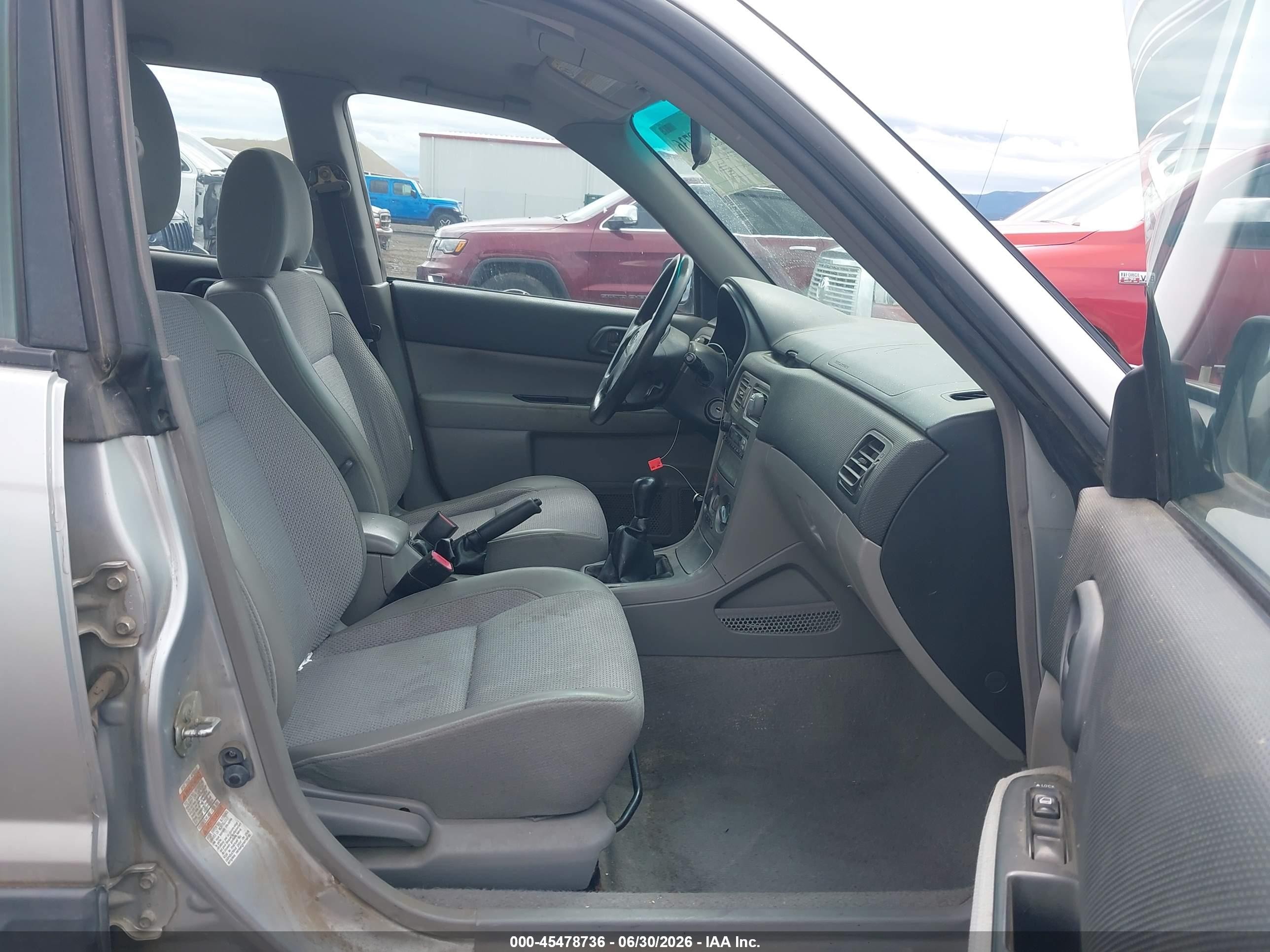 2003 Subaru Forester X Silver vin: JF1SG63643G704873