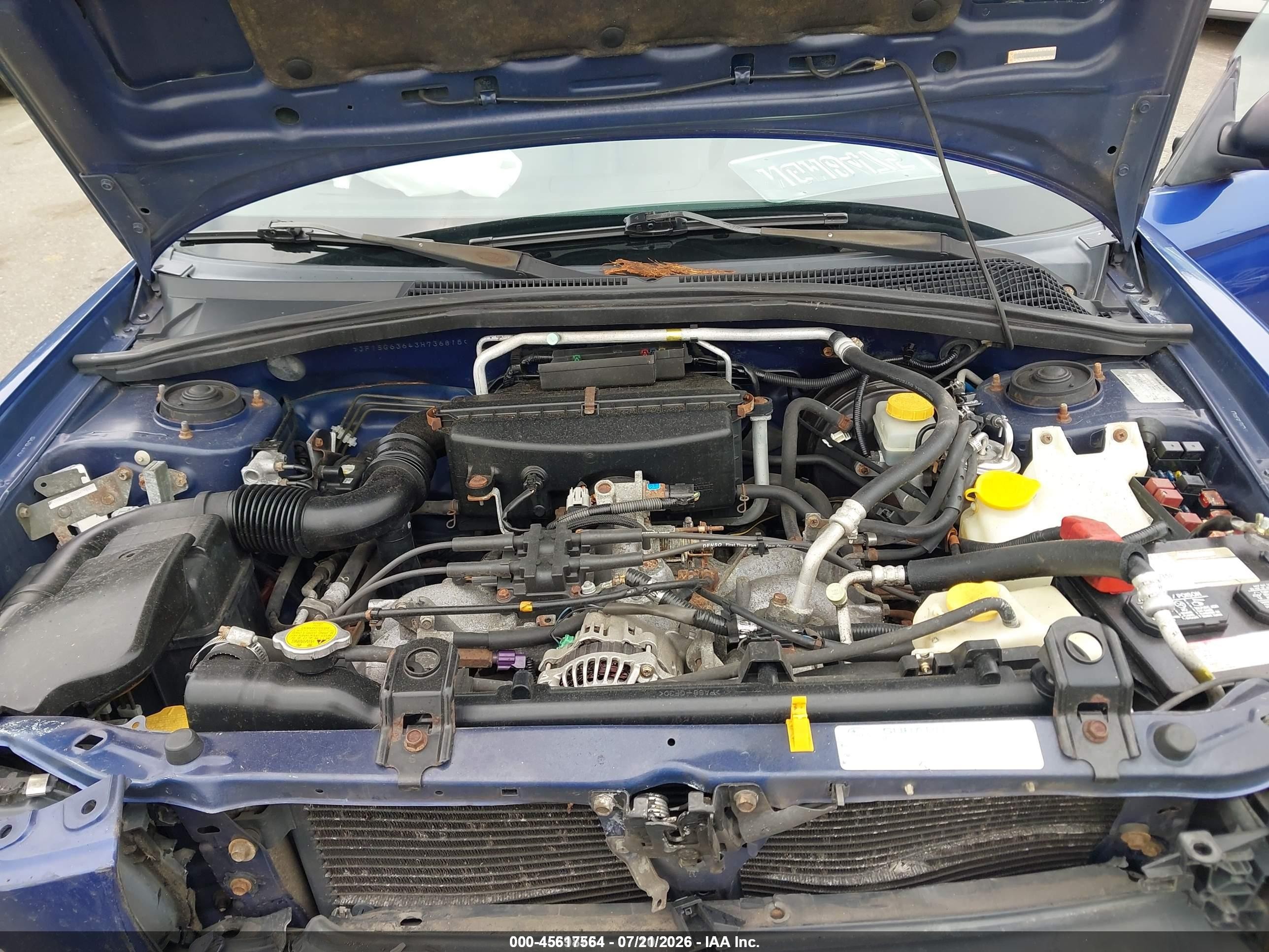 2003 Subaru Forester X vin: JF1SG63643H736815