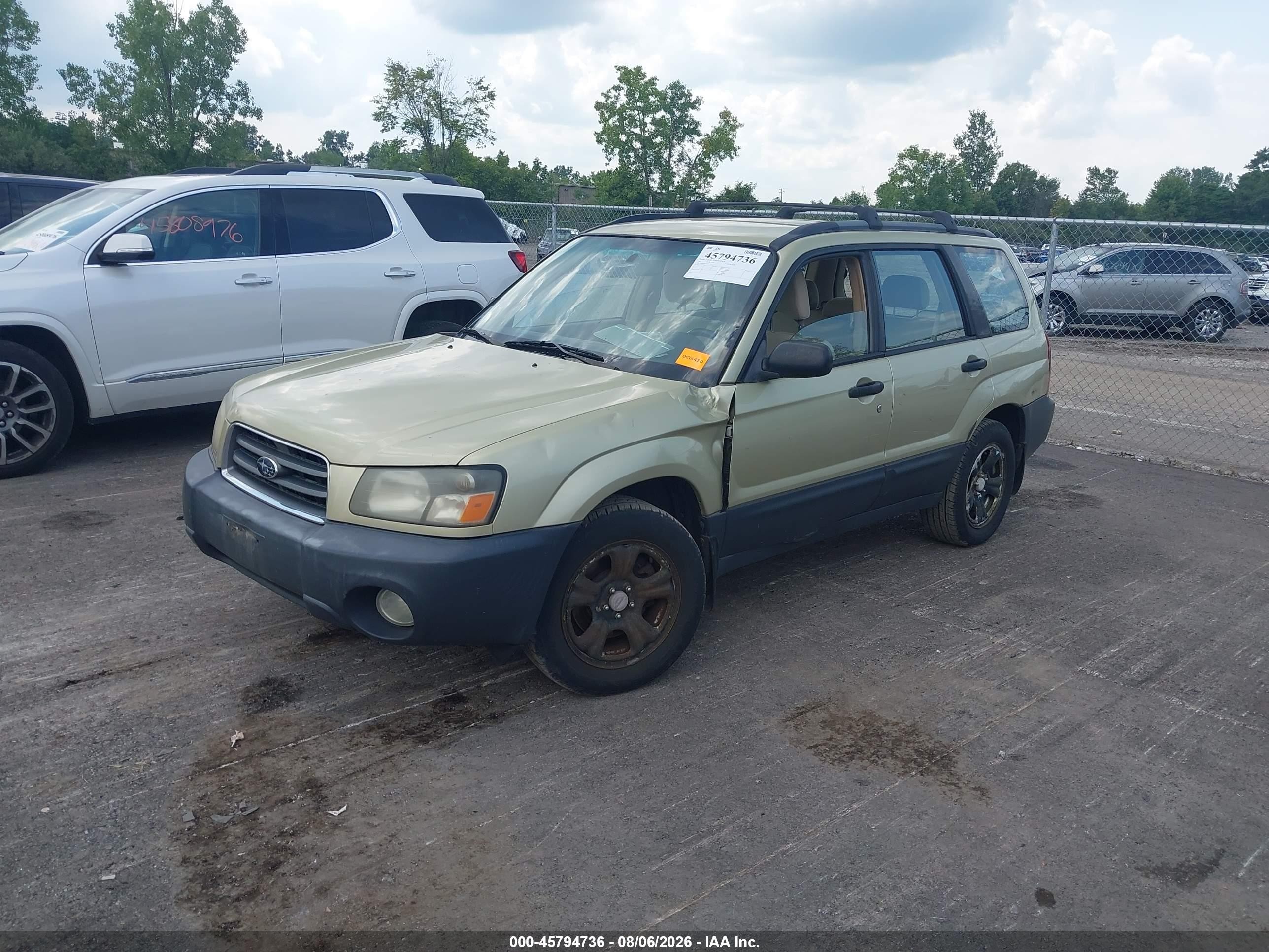 2003 Subaru Forester X Gold vin: JF1SG63643H736863