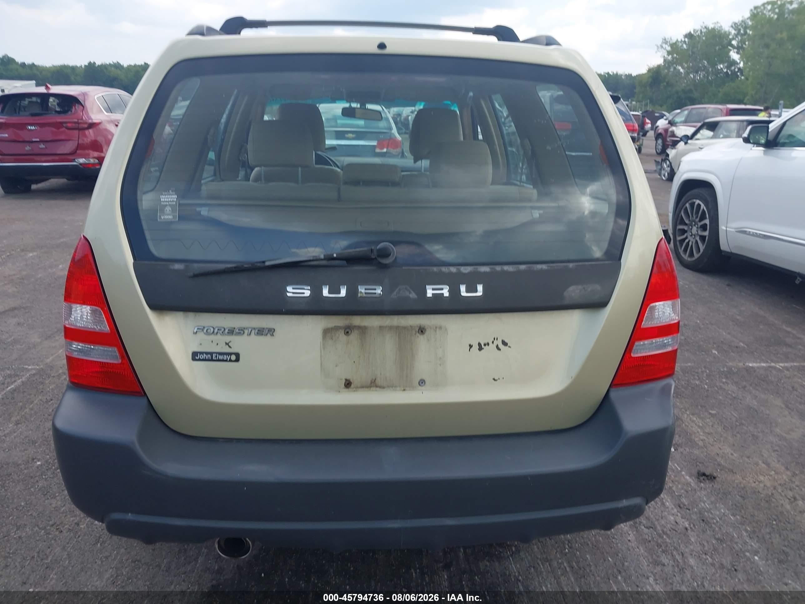 2003 Subaru Forester X Gold vin: JF1SG63643H736863