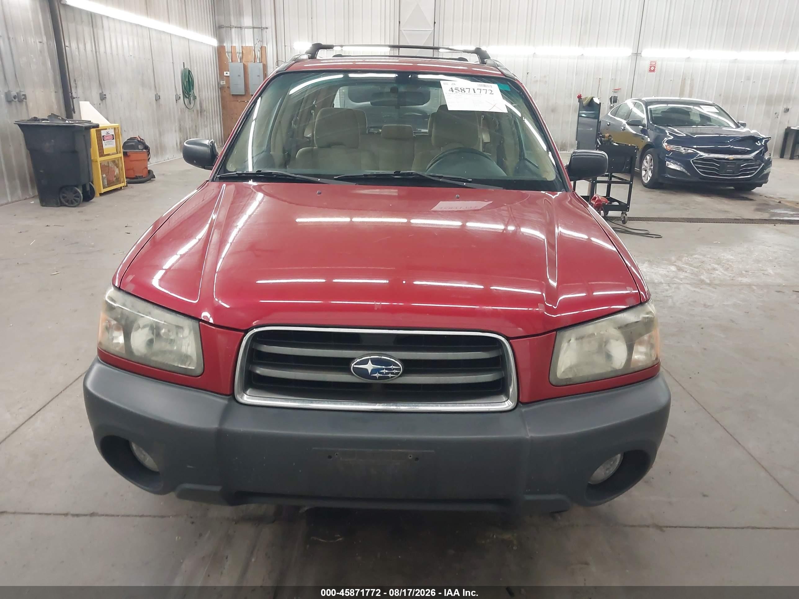 2004 Subaru Forester 2.5x Red vin: JF1SG63644H736993