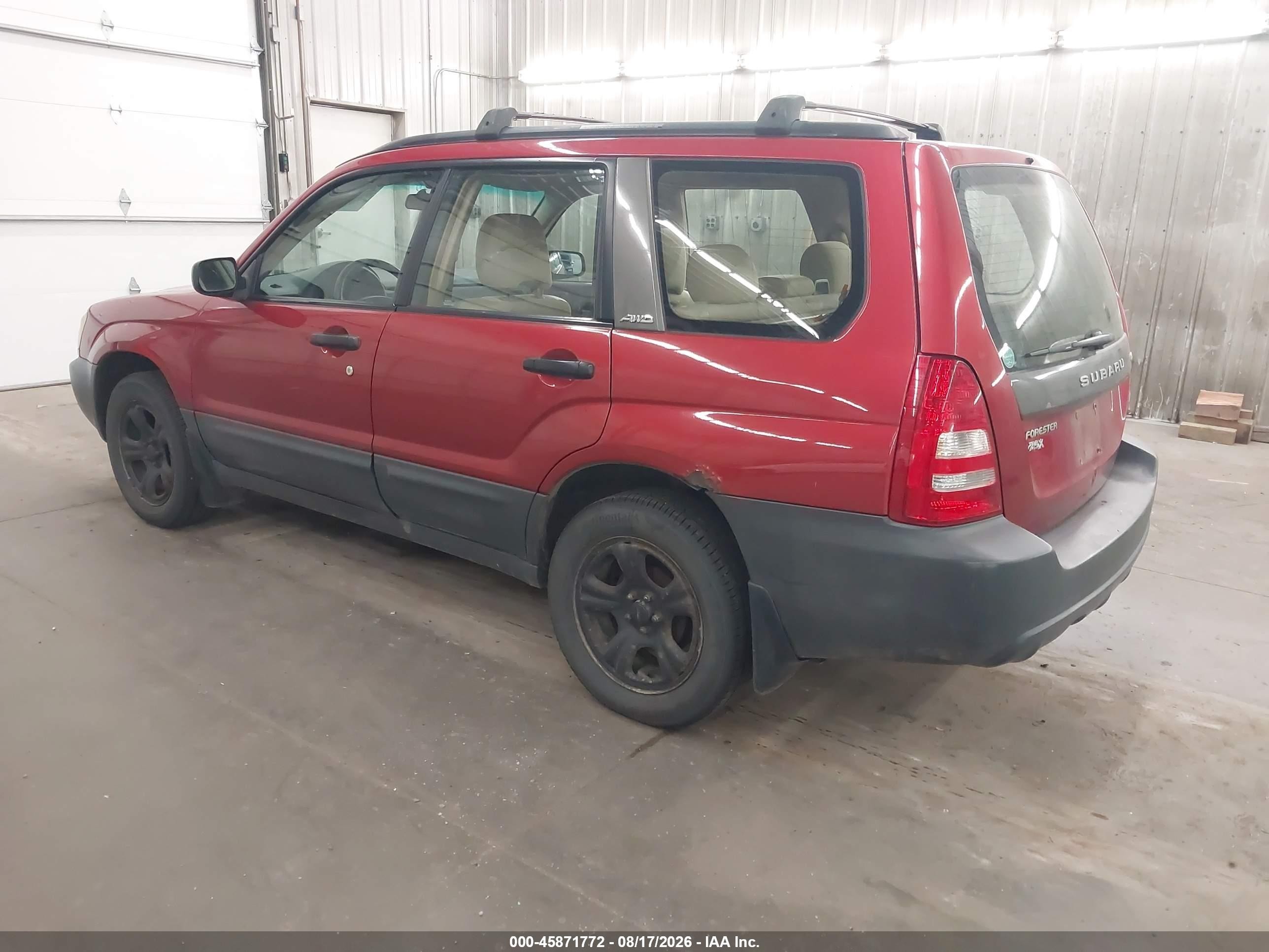 2004 Subaru Forester 2.5x Red vin: JF1SG63644H736993
