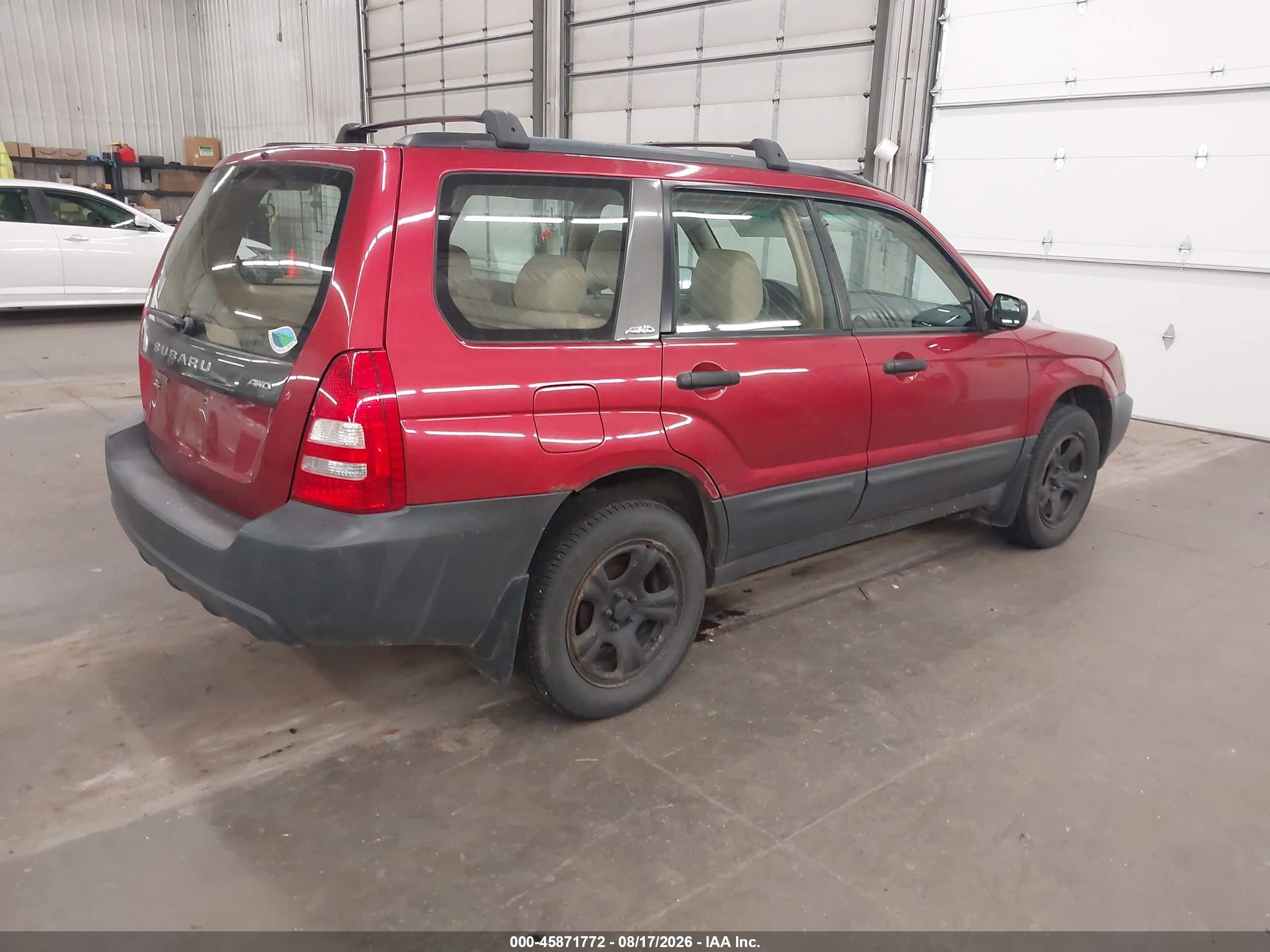2004 Subaru Forester 2.5x Red vin: JF1SG63644H736993