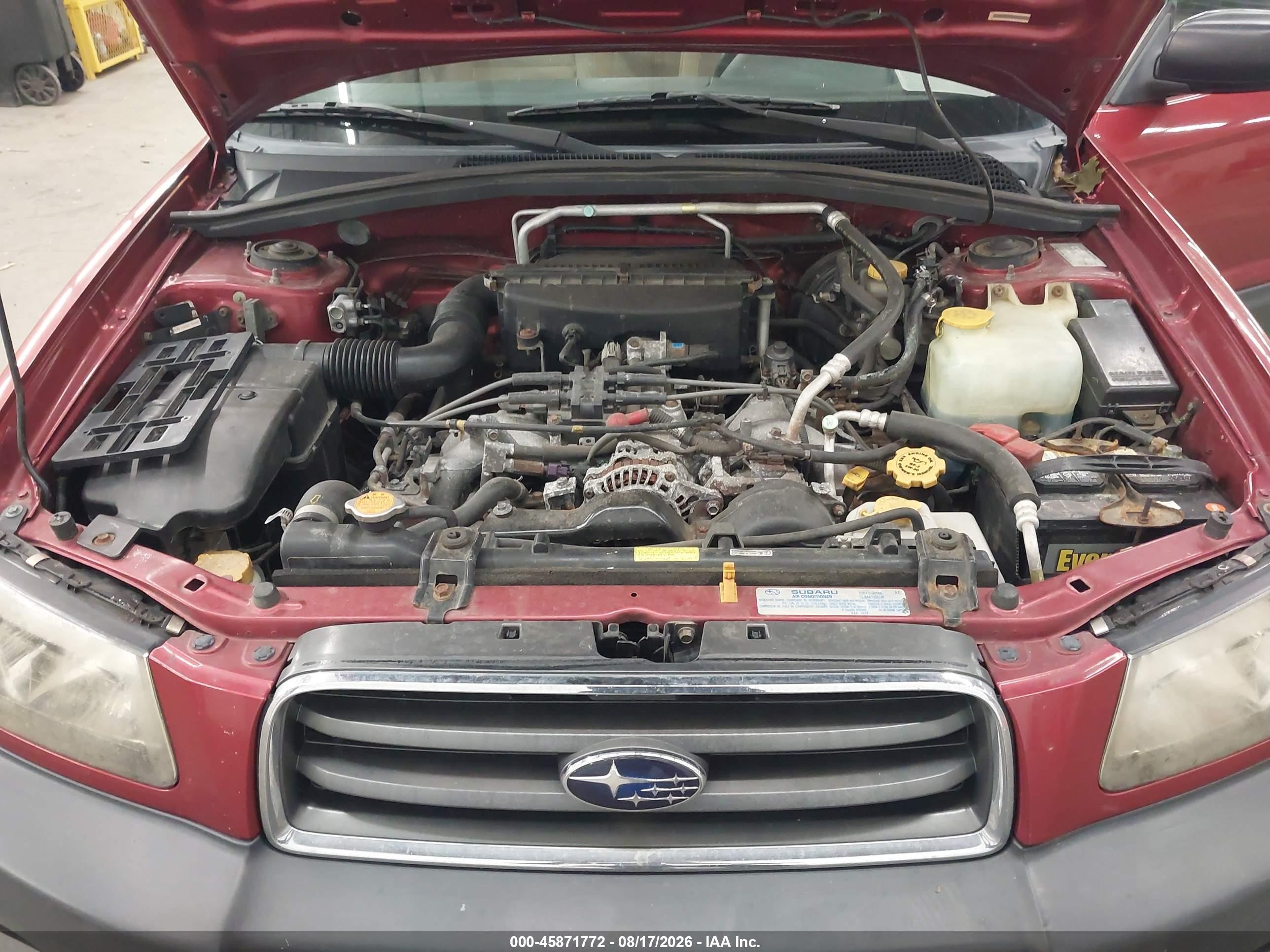 2004 Subaru Forester 2.5x Red vin: JF1SG63644H736993