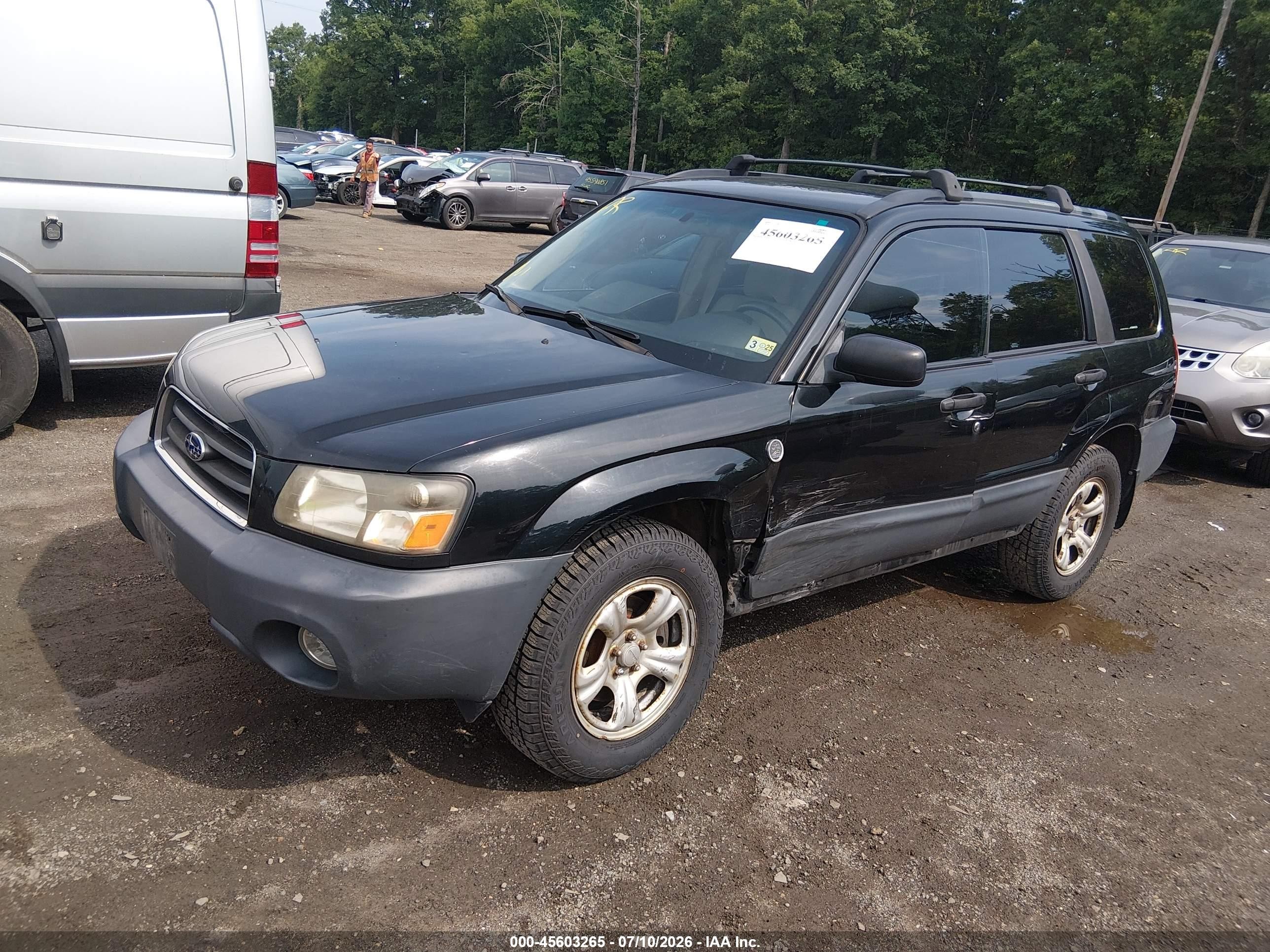 2005 Subaru Forester 2.5x Black vin: JF1SG63645H712078