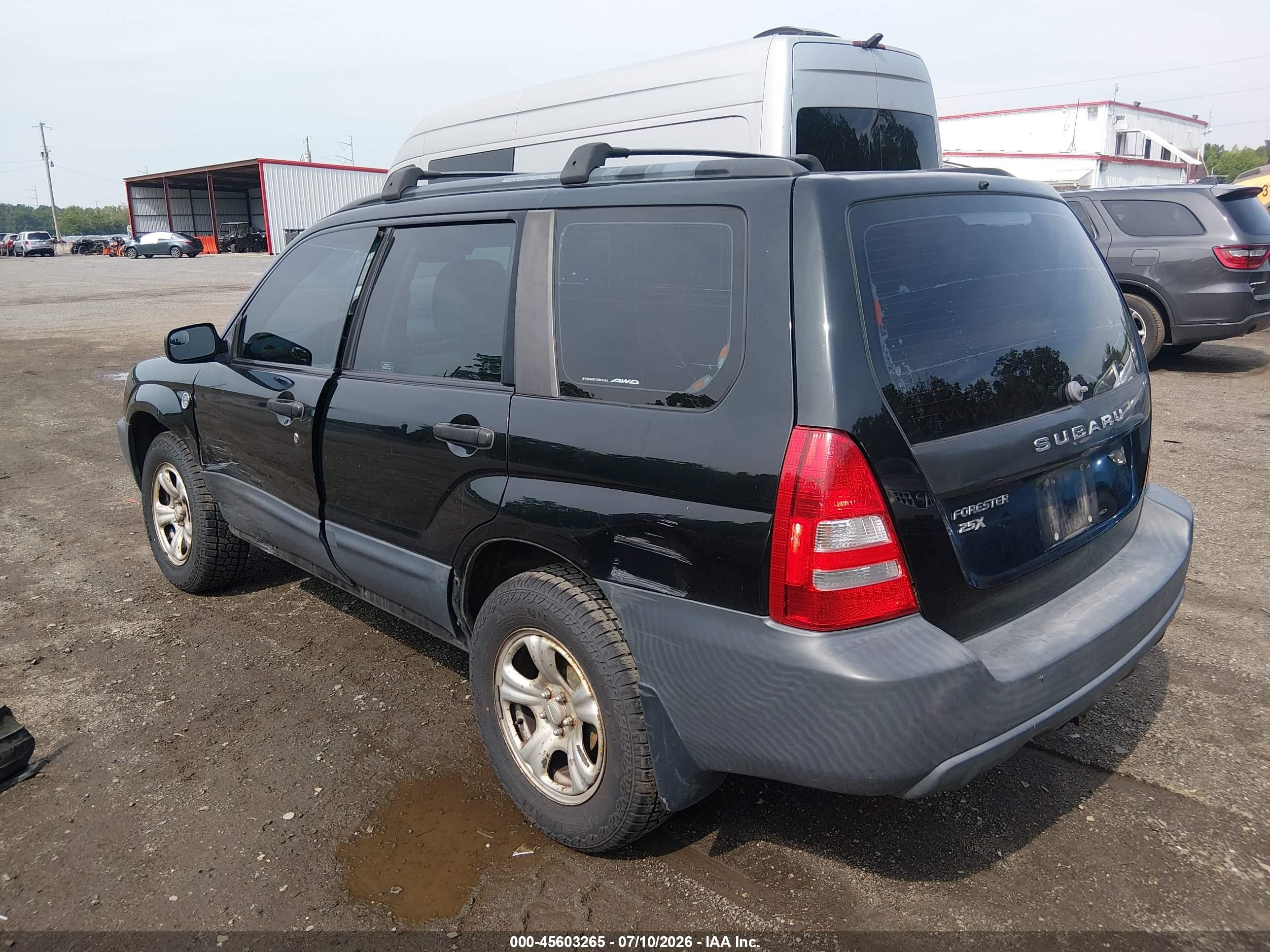 2005 Subaru Forester 2.5x Black vin: JF1SG63645H712078