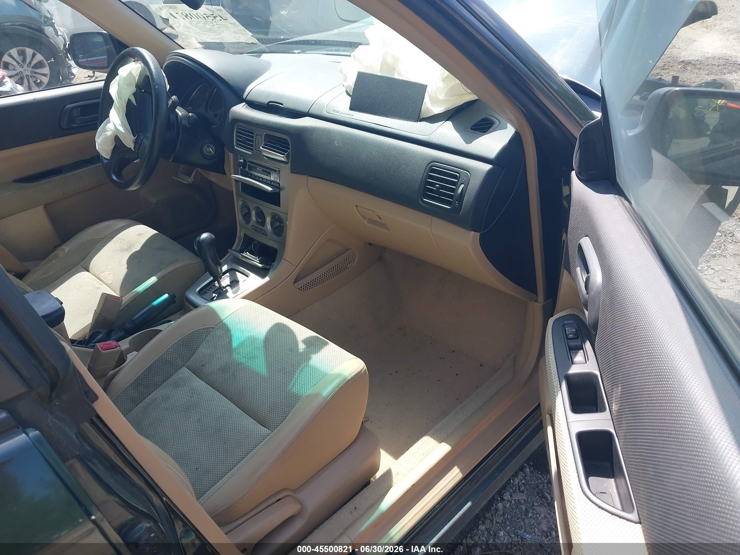 2005 Subaru Forester 2.5x Green vin: JF1SG63645H740303