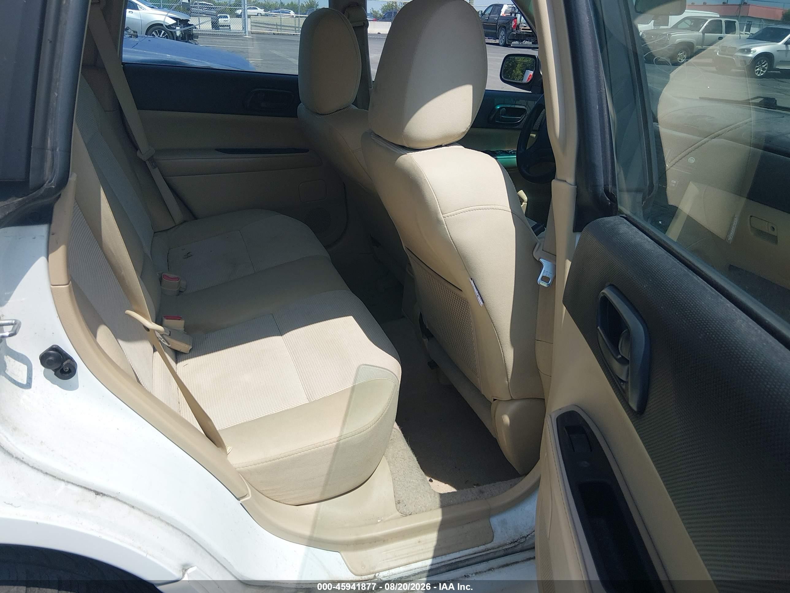 2007 Subaru Forester 2.5x White vin: JF1SG63647H728963