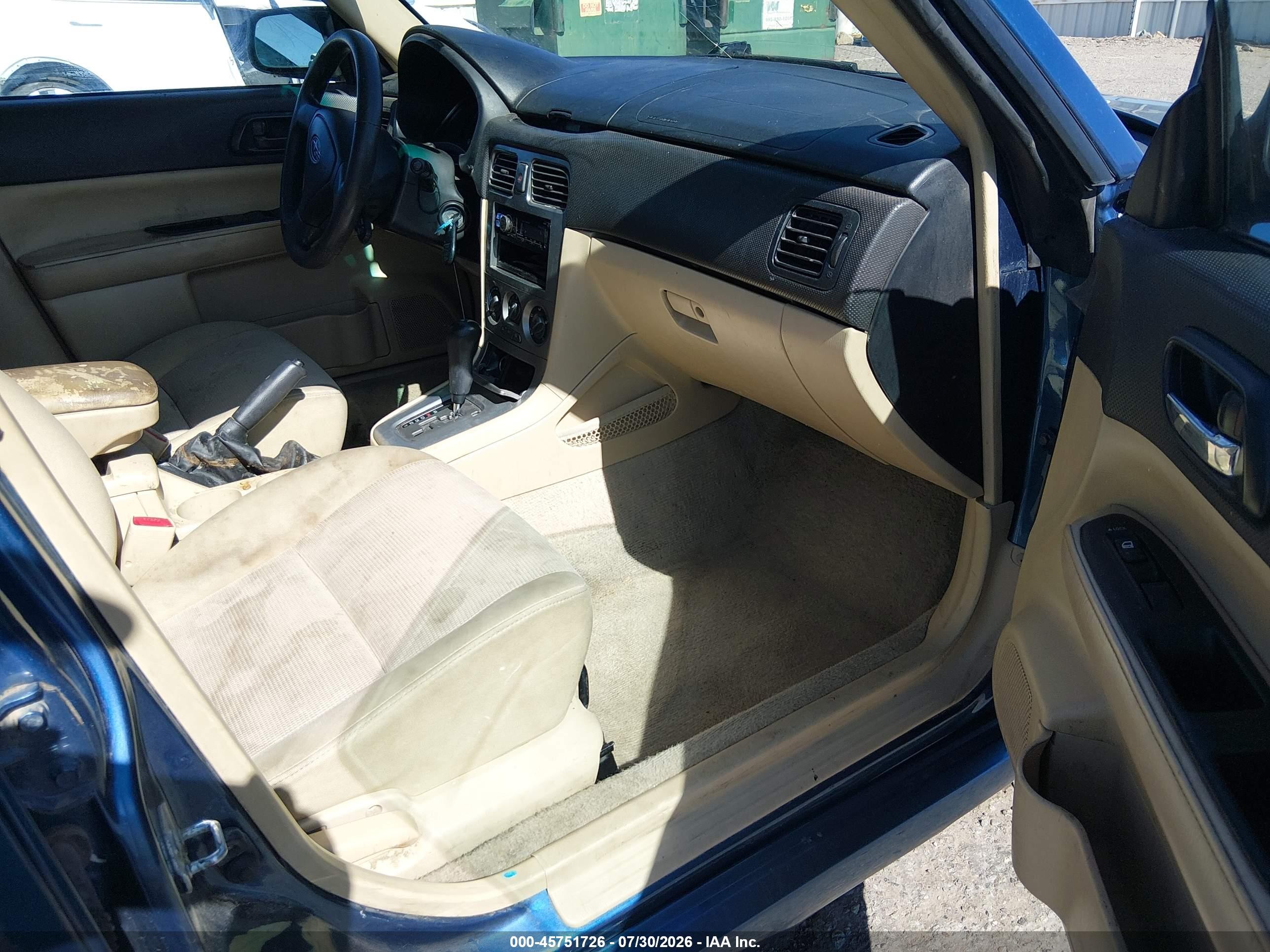 2007 Subaru Forester 2.5x/sports 2.5x Blue vin: JF1SG63647H742698