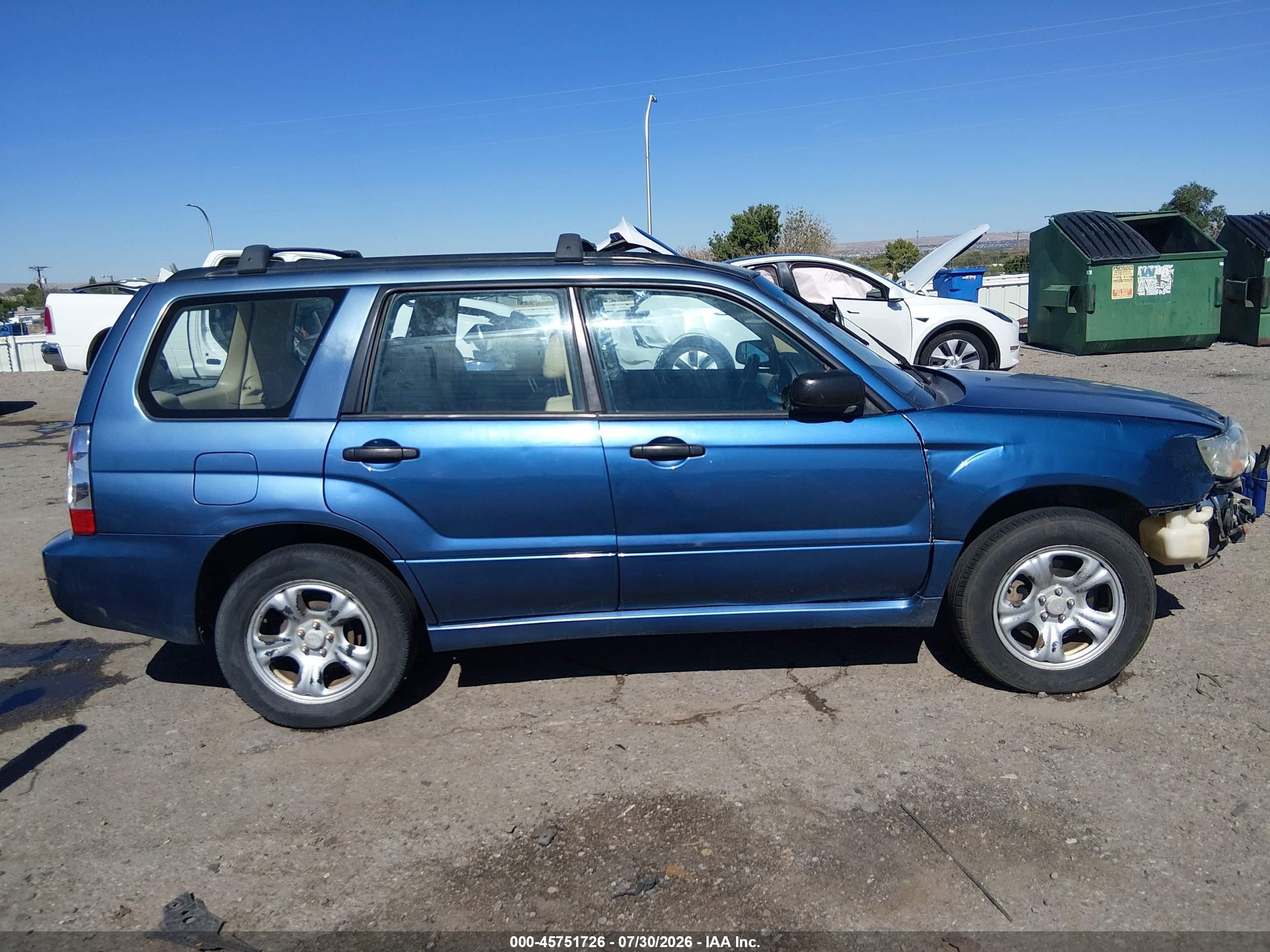 2007 Subaru Forester 2.5x/sports 2.5x Blue vin: JF1SG63647H742698