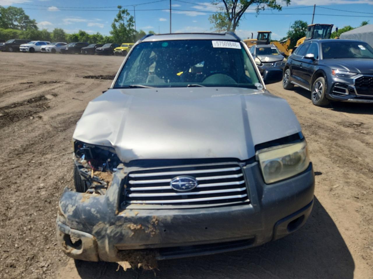 2007 Subaru Forester 2.5x Silver vin: JF1SG63647H744953