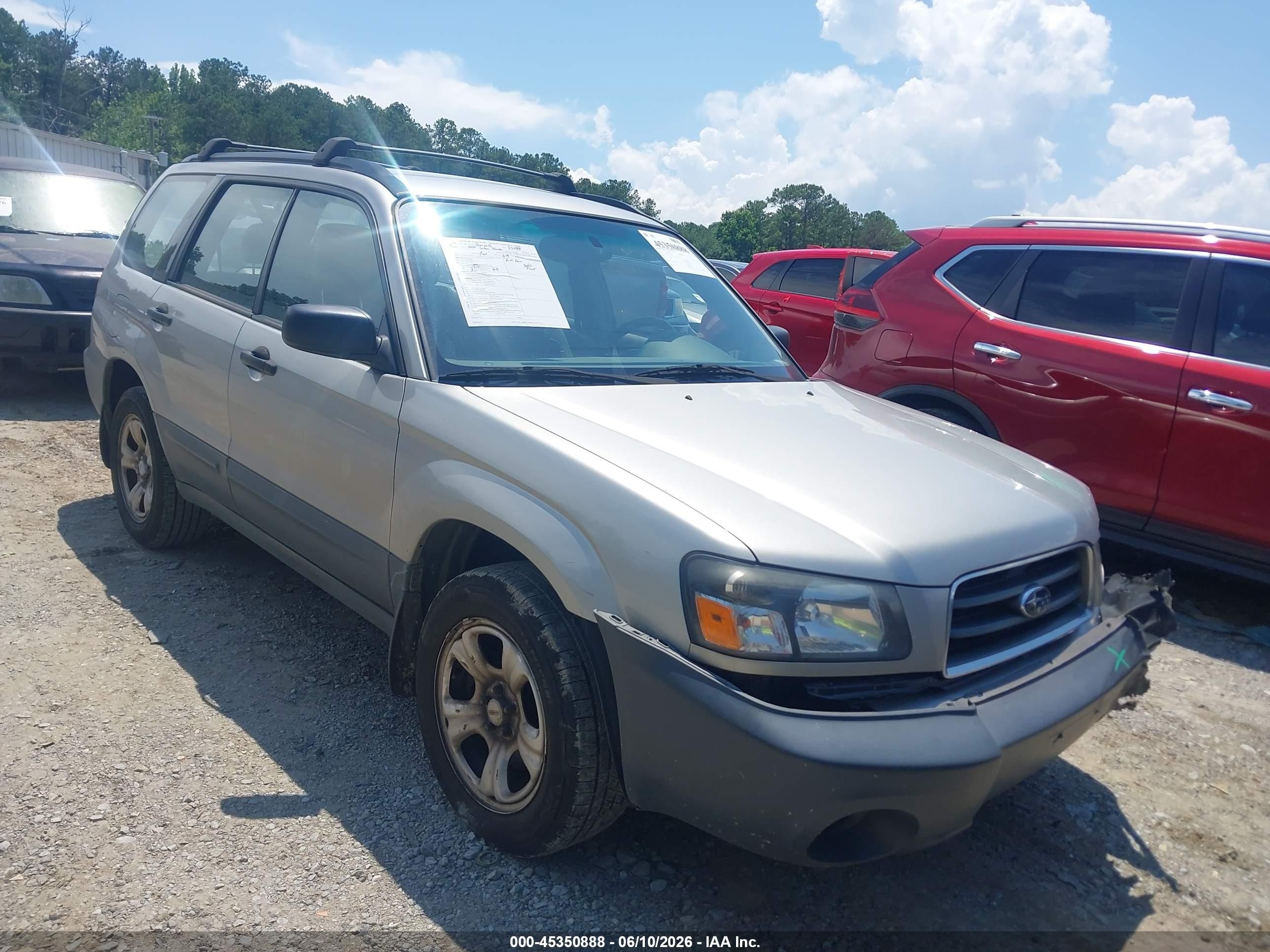 2005 Subaru Forester 2.5x Серебряный vin: JF1SG63655H728063