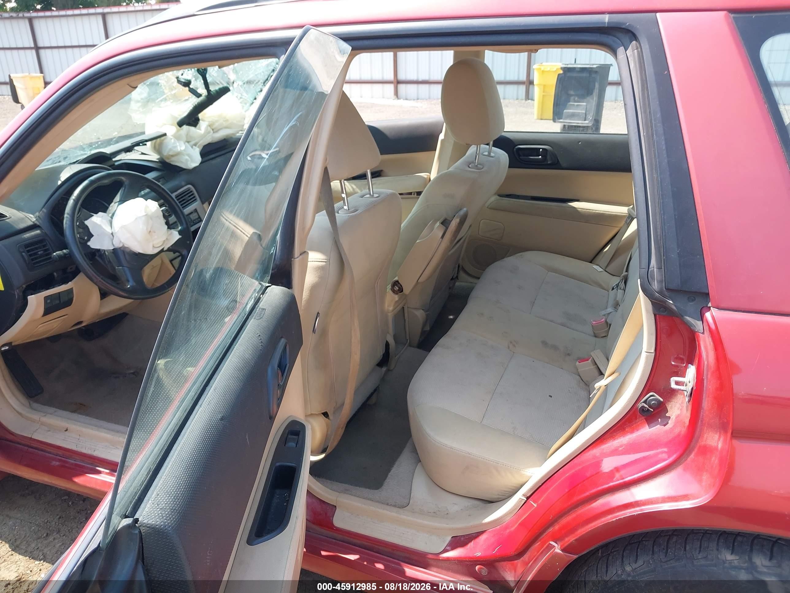 2006 Subaru Forester 2.5x Red vin: JF1SG63656G711321