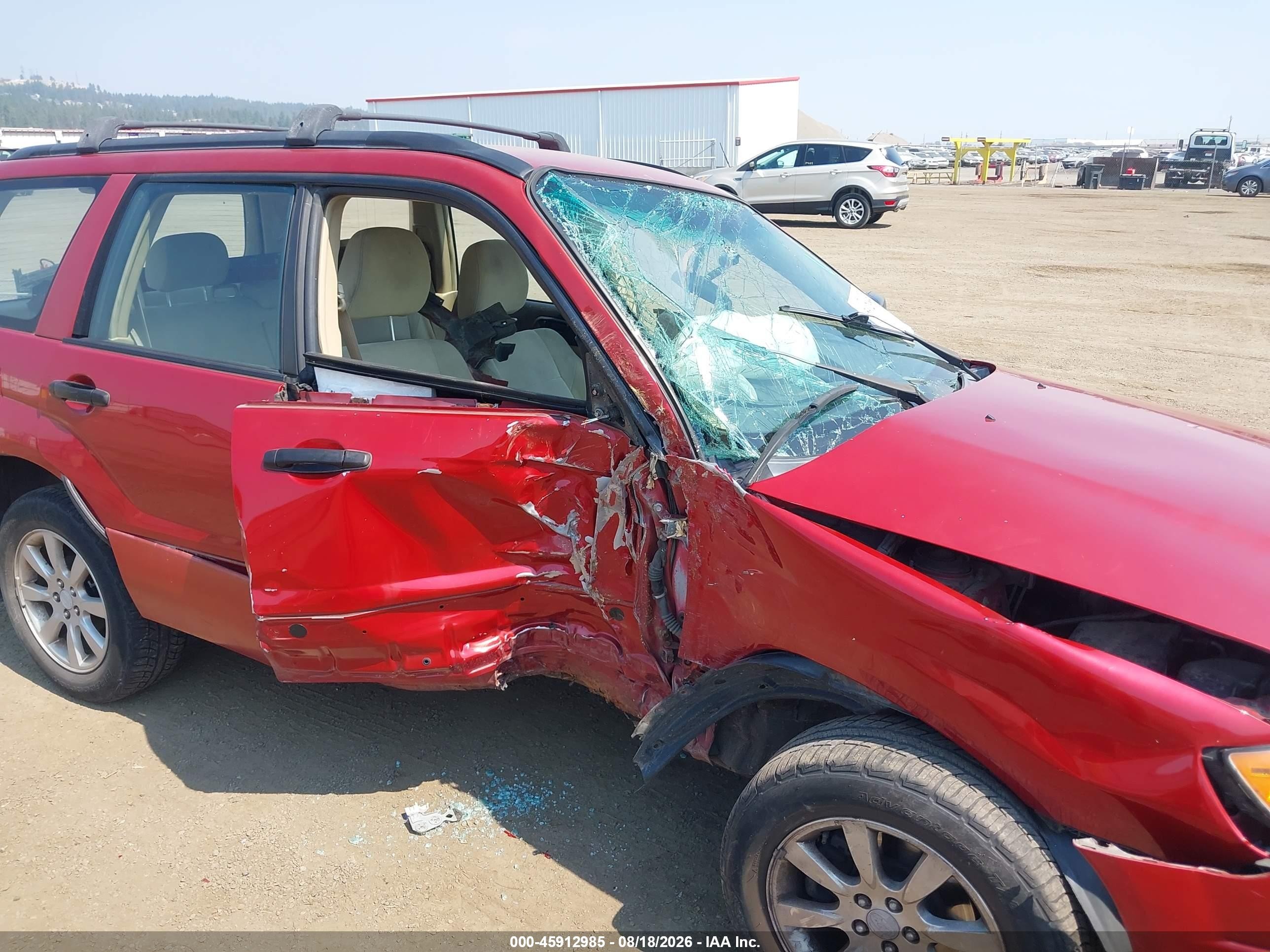 2006 Subaru Forester 2.5x Red vin: JF1SG63656G711321