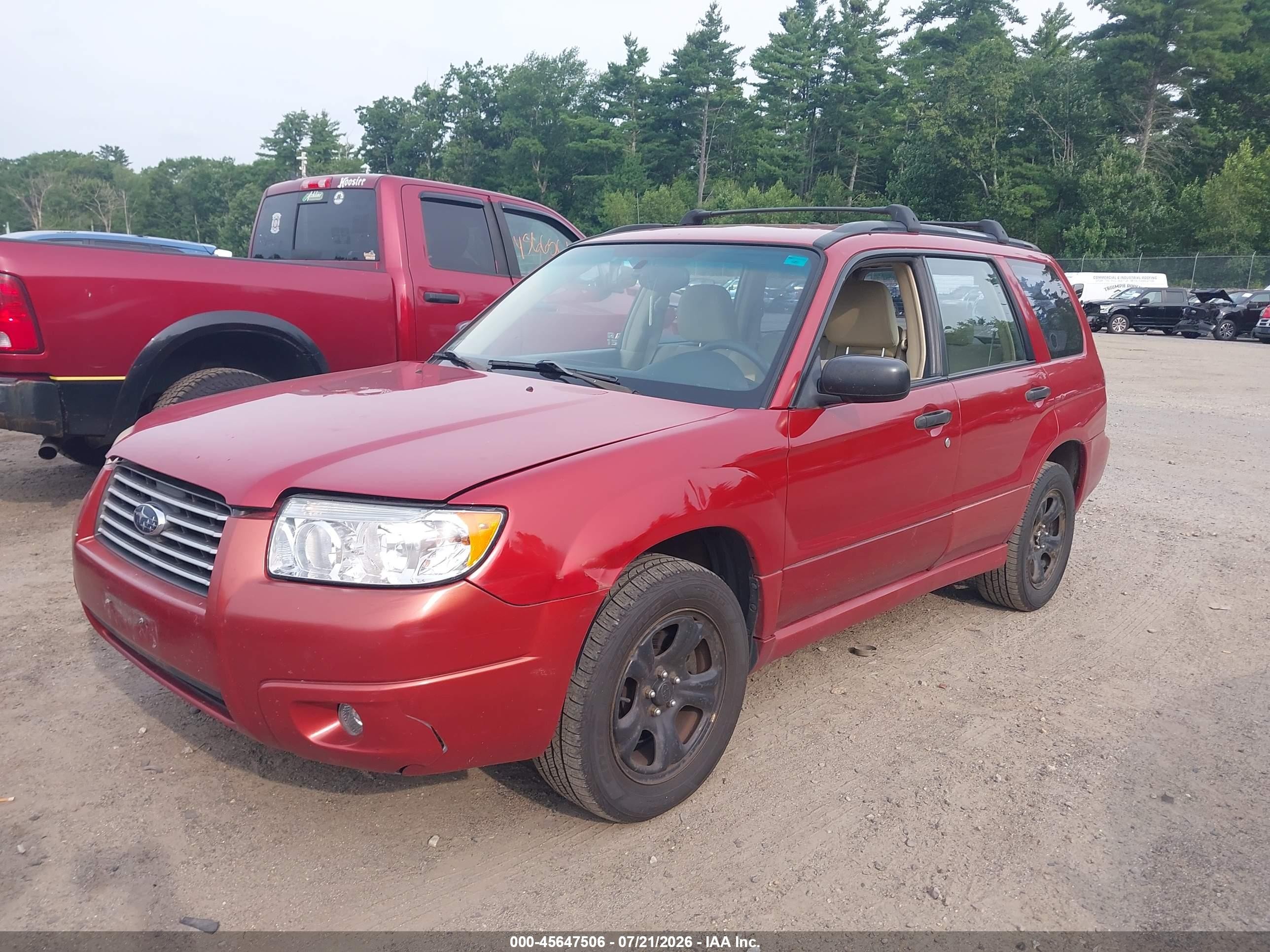 2006 Subaru Forester 2.5x Red vin: JF1SG63656H733765
