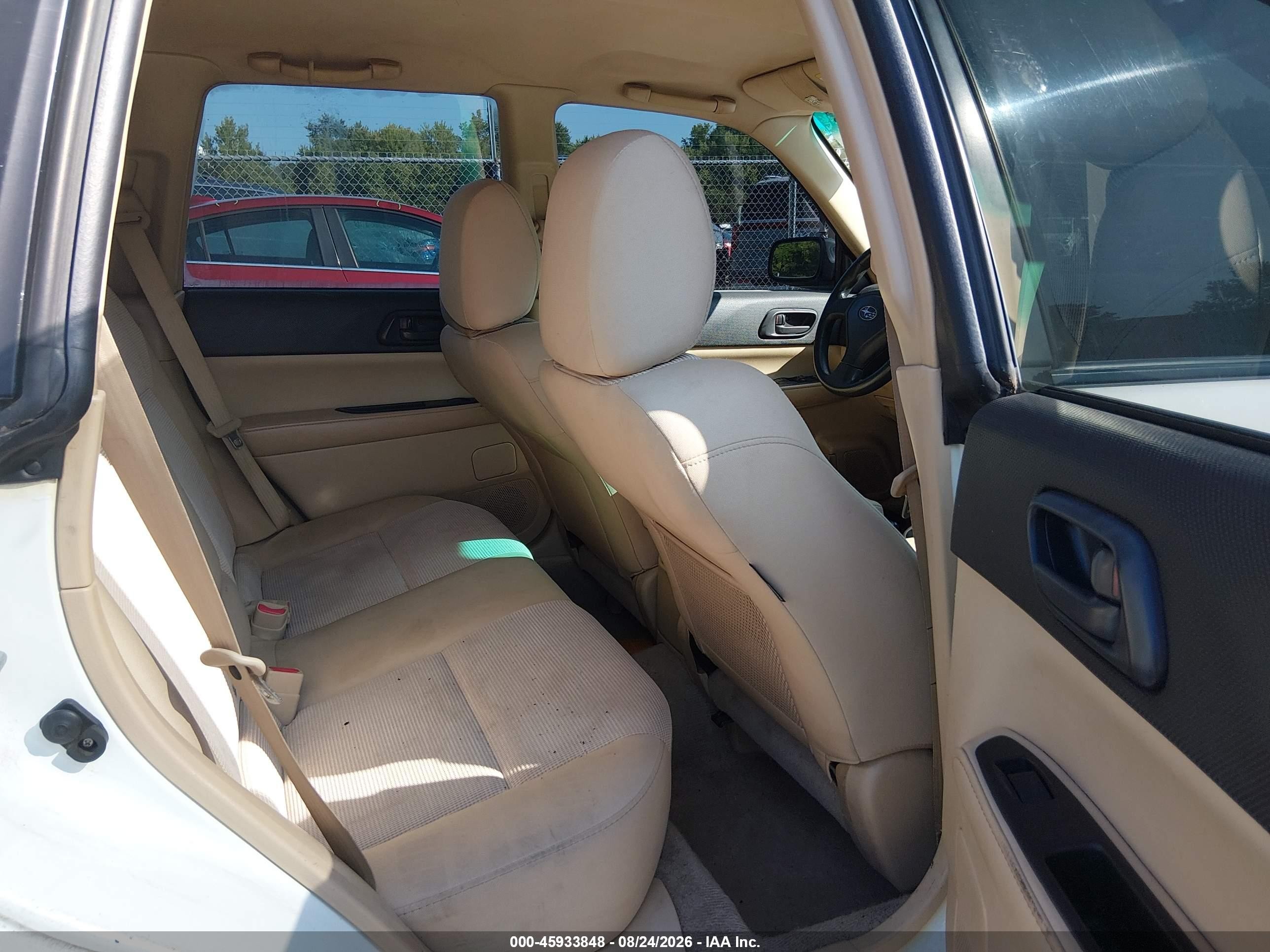 2007 Subaru Forester 2.5x White vin: JF1SG63657H727465