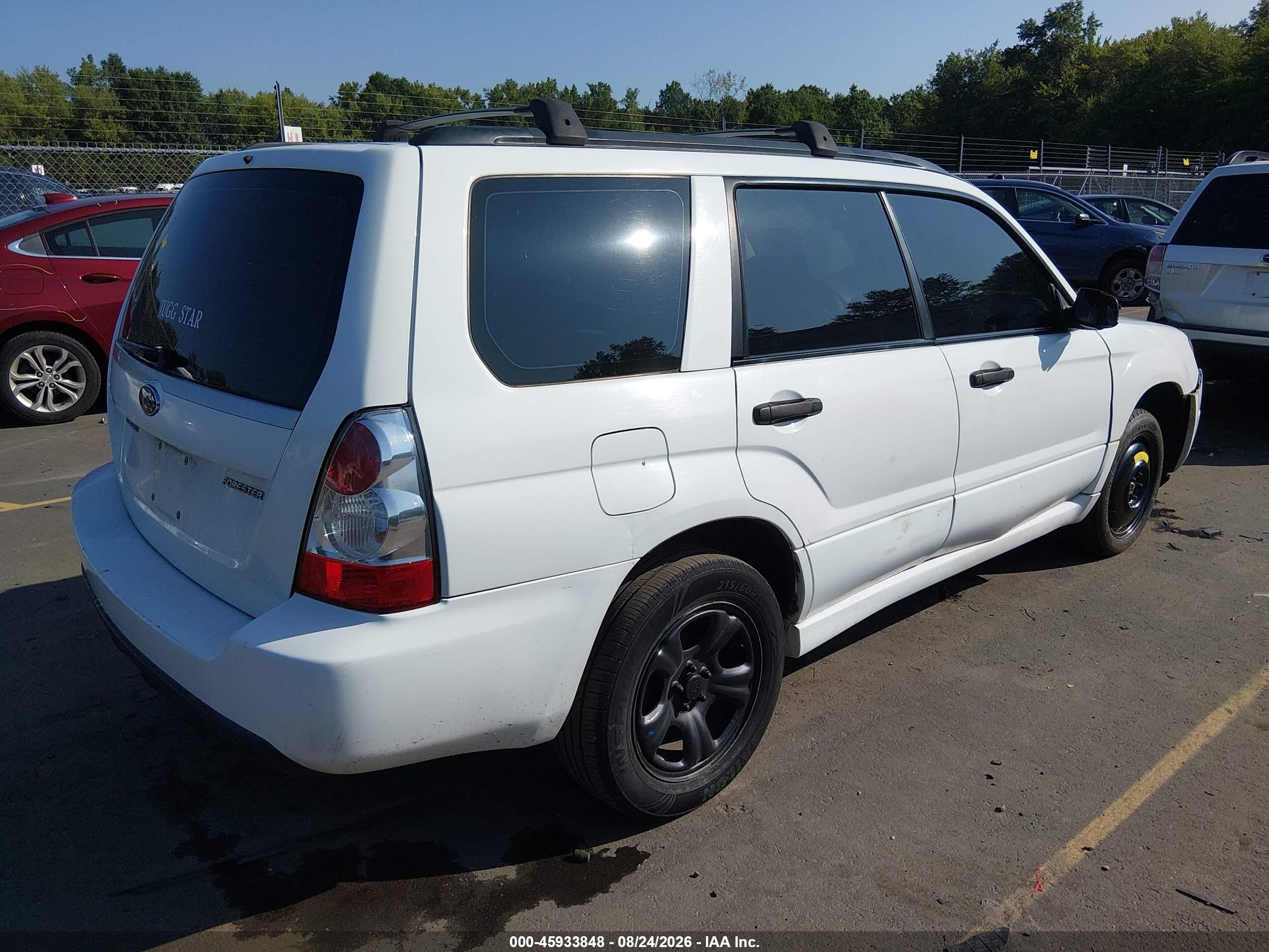 2007 Subaru Forester 2.5x White vin: JF1SG63657H727465