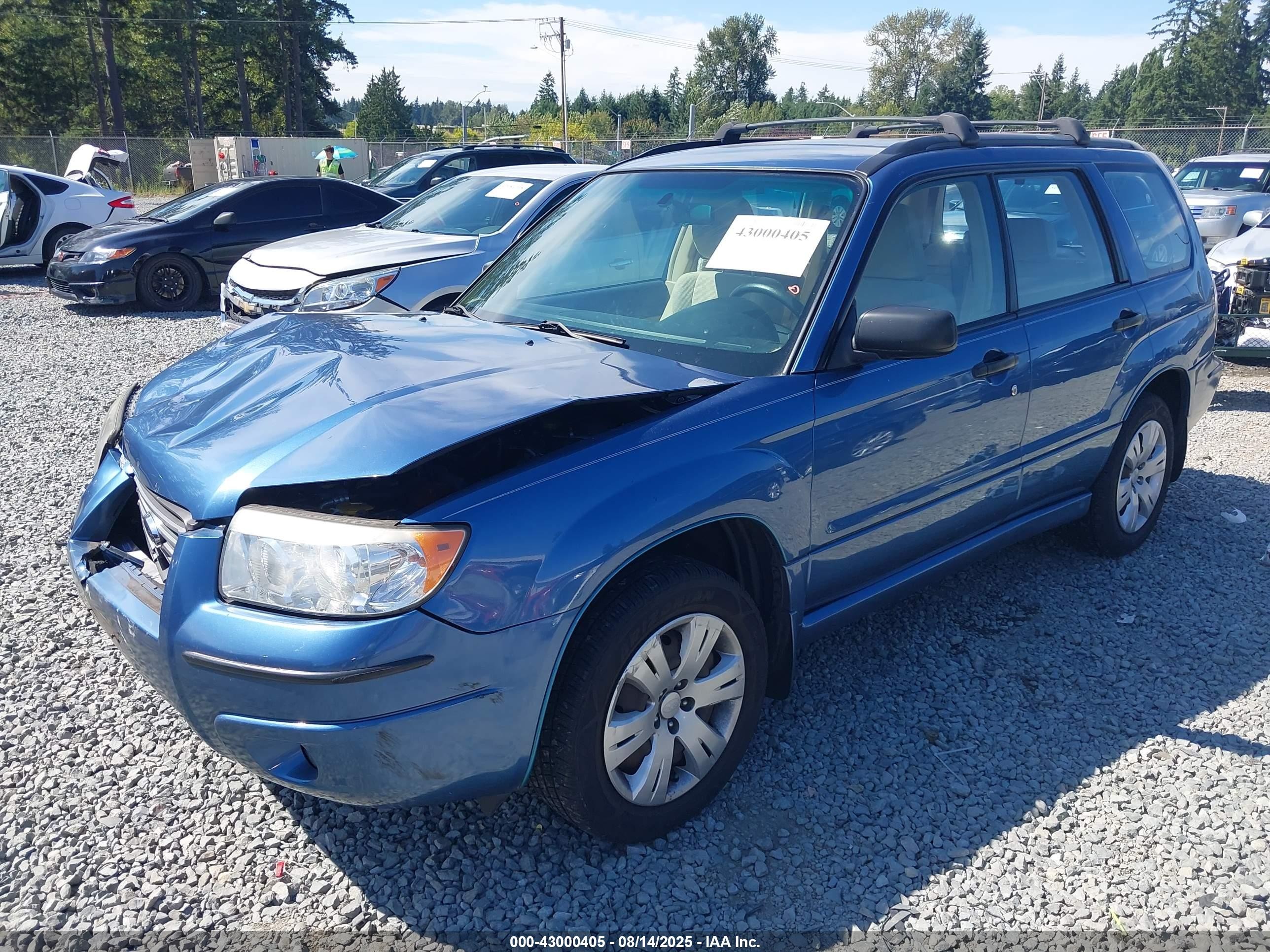 2008 Subaru Forester 2.5x Синий vin: JF1SG63658H703930