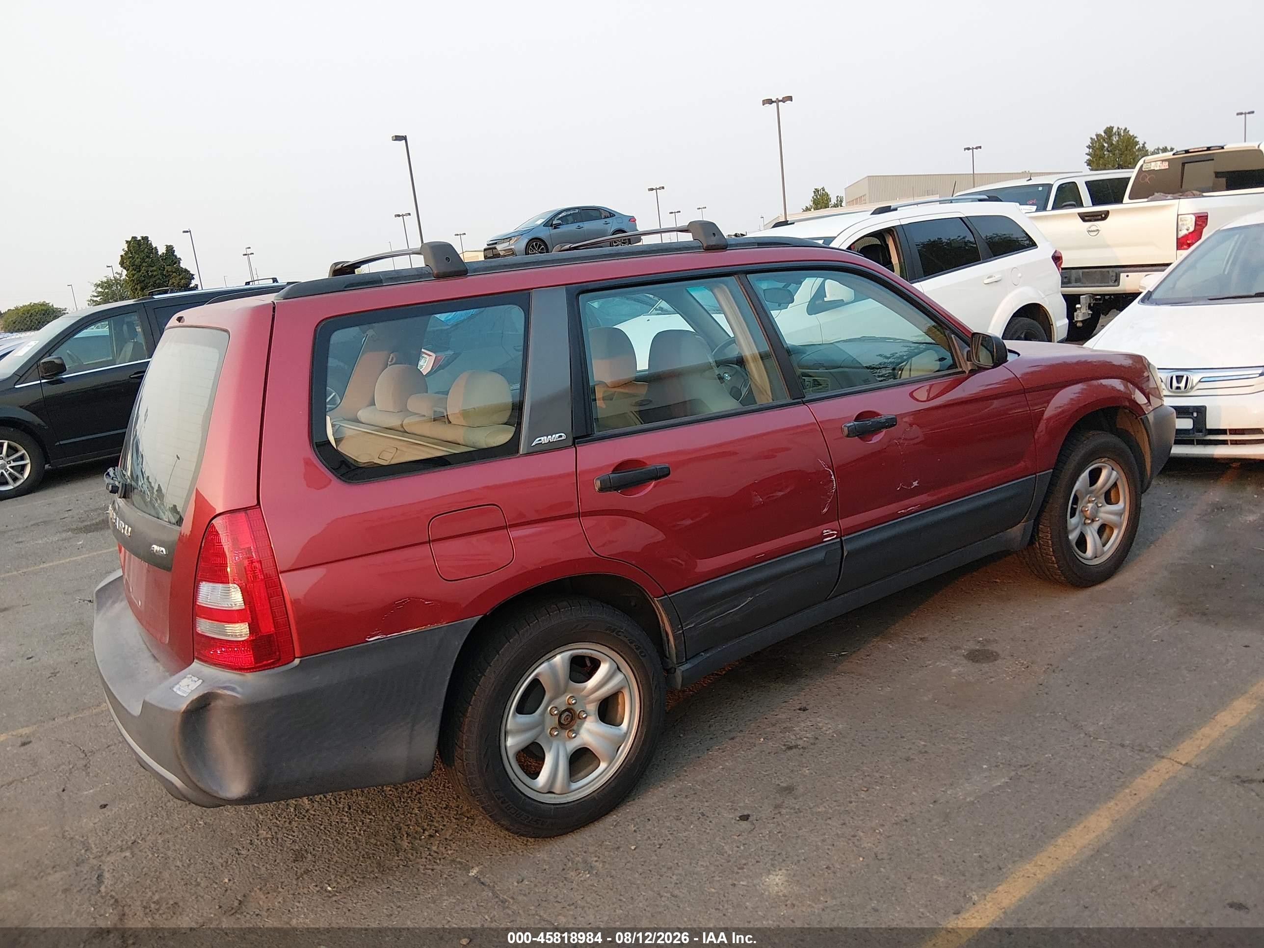 2003 Subaru Forester X Red vin: JF1SG63663G763911