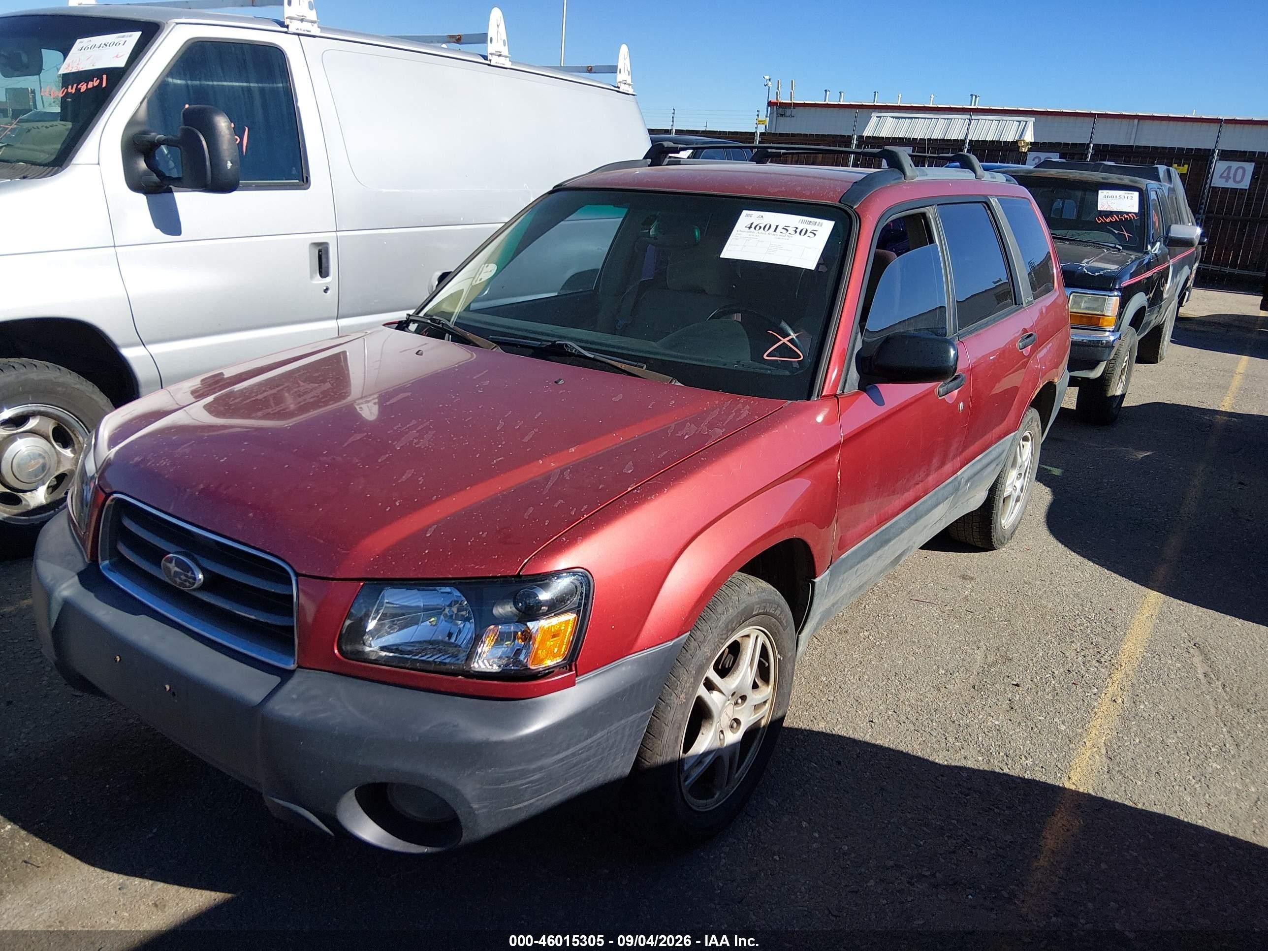 2003 Subaru Forester X Красный vin: JF1SG63663H705680