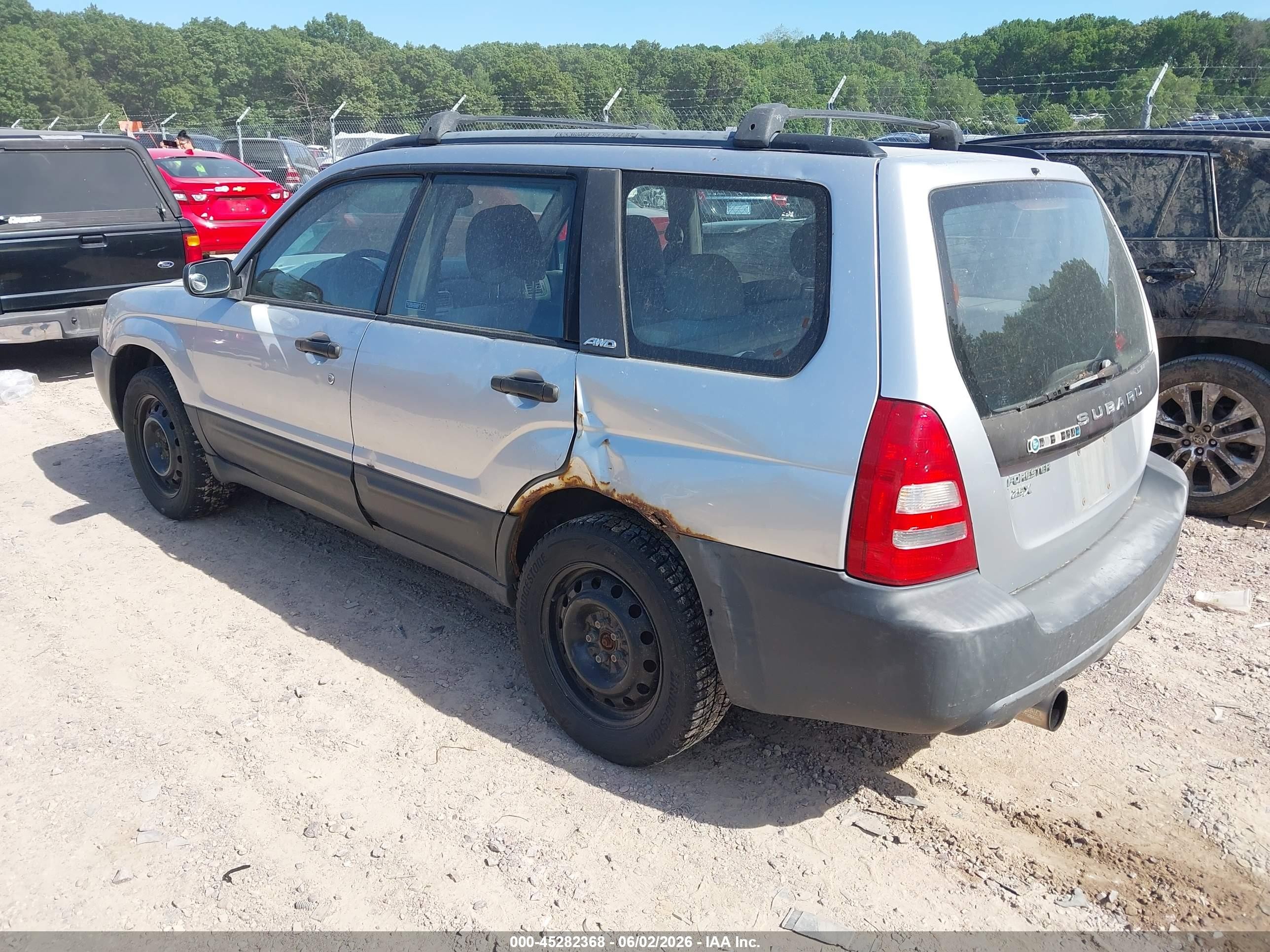 2003 Subaru Forester X Silver vin: JF1SG63663H718798