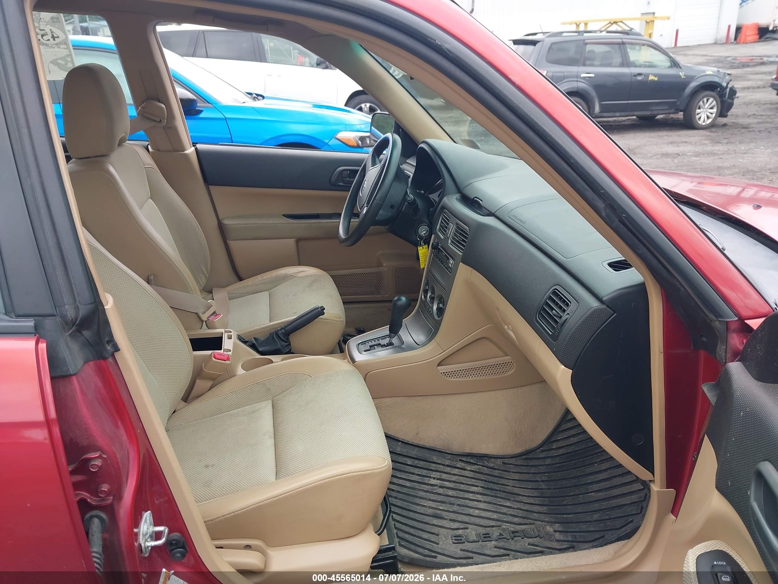 2005 Subaru Forester 2.5x Red vin: JF1SG63665H723938