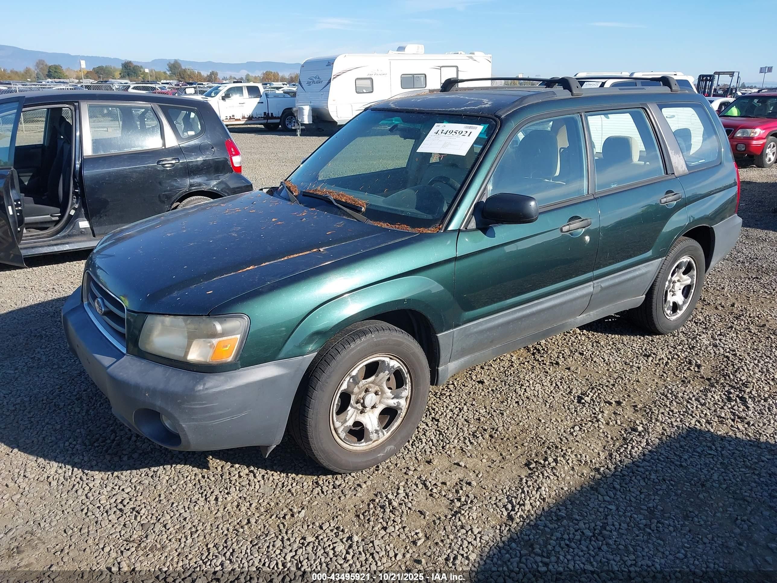 2005 Subaru Forester 2.5x Зеленый vin: JF1SG63665H730808