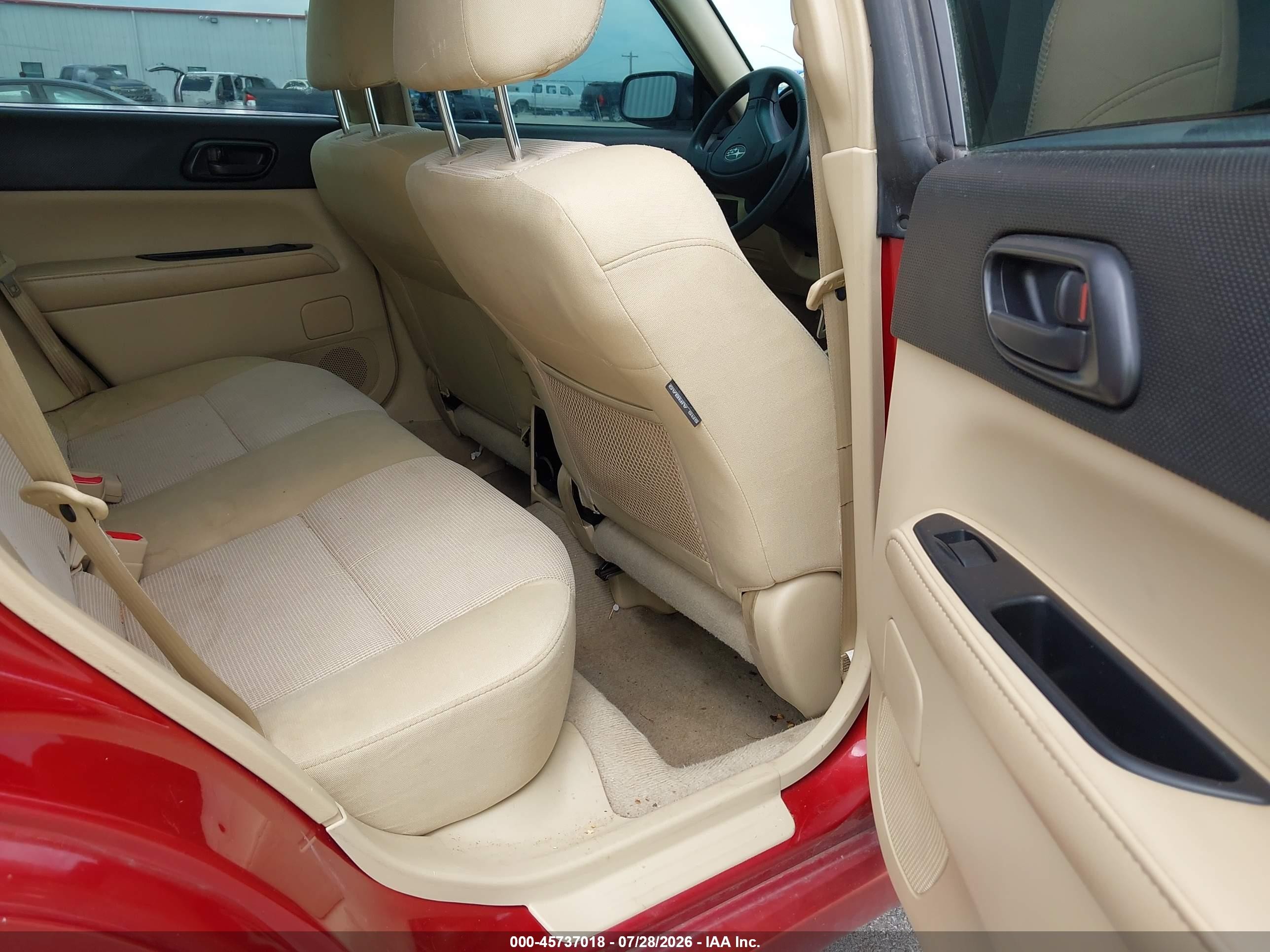 2007 Subaru Forester 2.5x Красный vin: JF1SG63667H744825