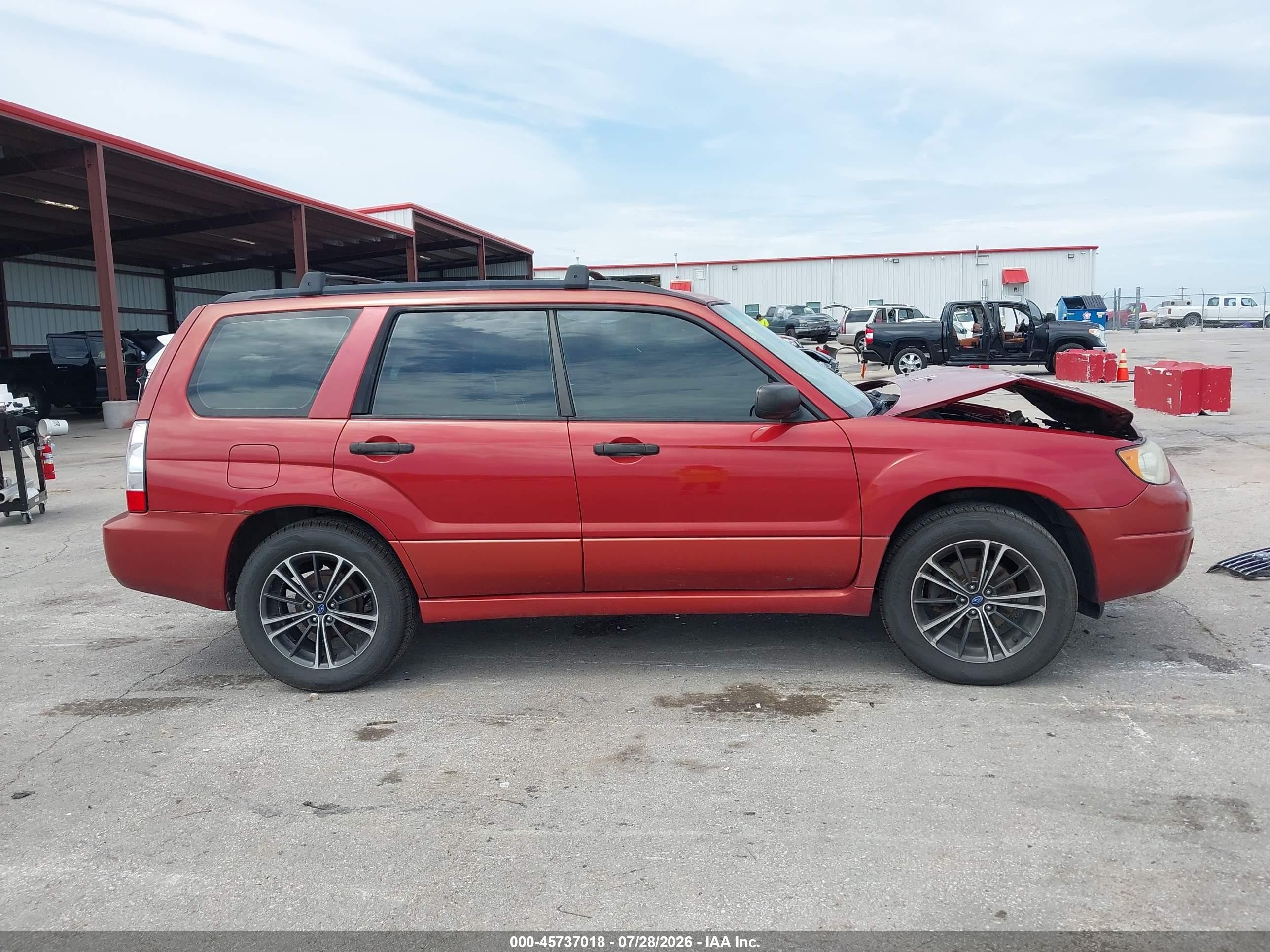 2007 Subaru Forester 2.5x Красный vin: JF1SG63667H744825