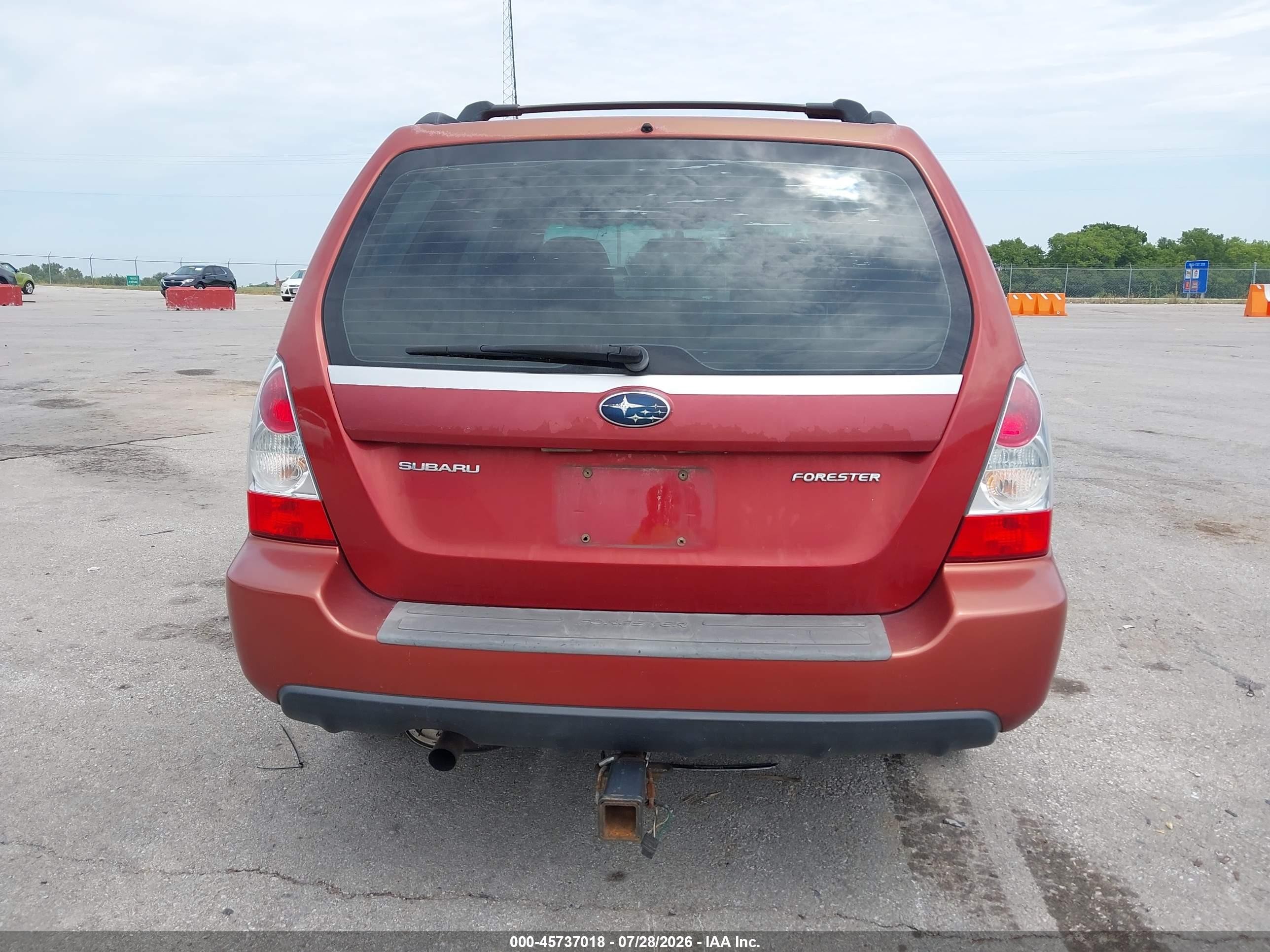 2007 Subaru Forester 2.5x Красный vin: JF1SG63667H744825