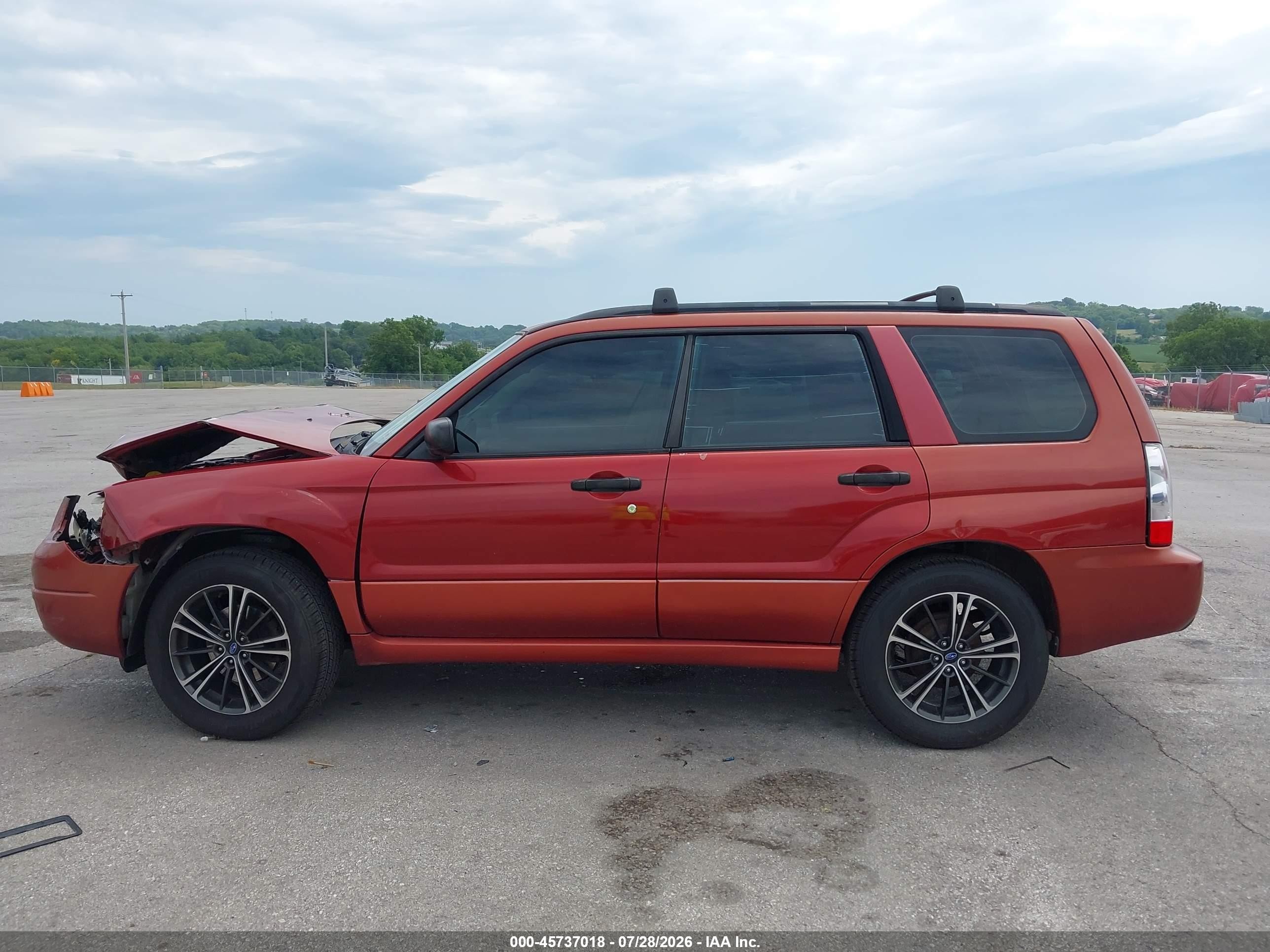 2007 Subaru Forester 2.5x Красный vin: JF1SG63667H744825