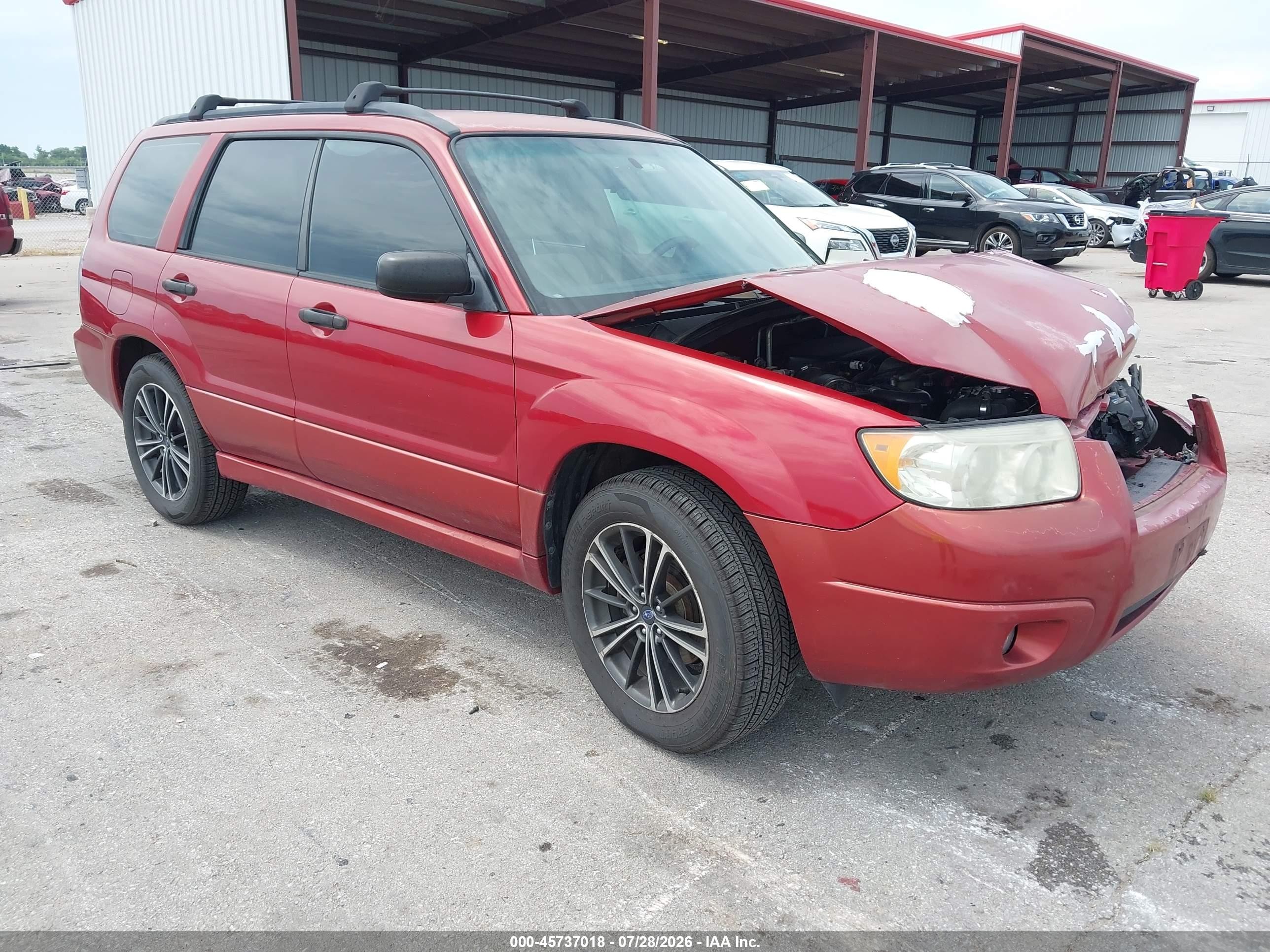 2007 Subaru Forester 2.5x Red vin: JF1SG63667H744825