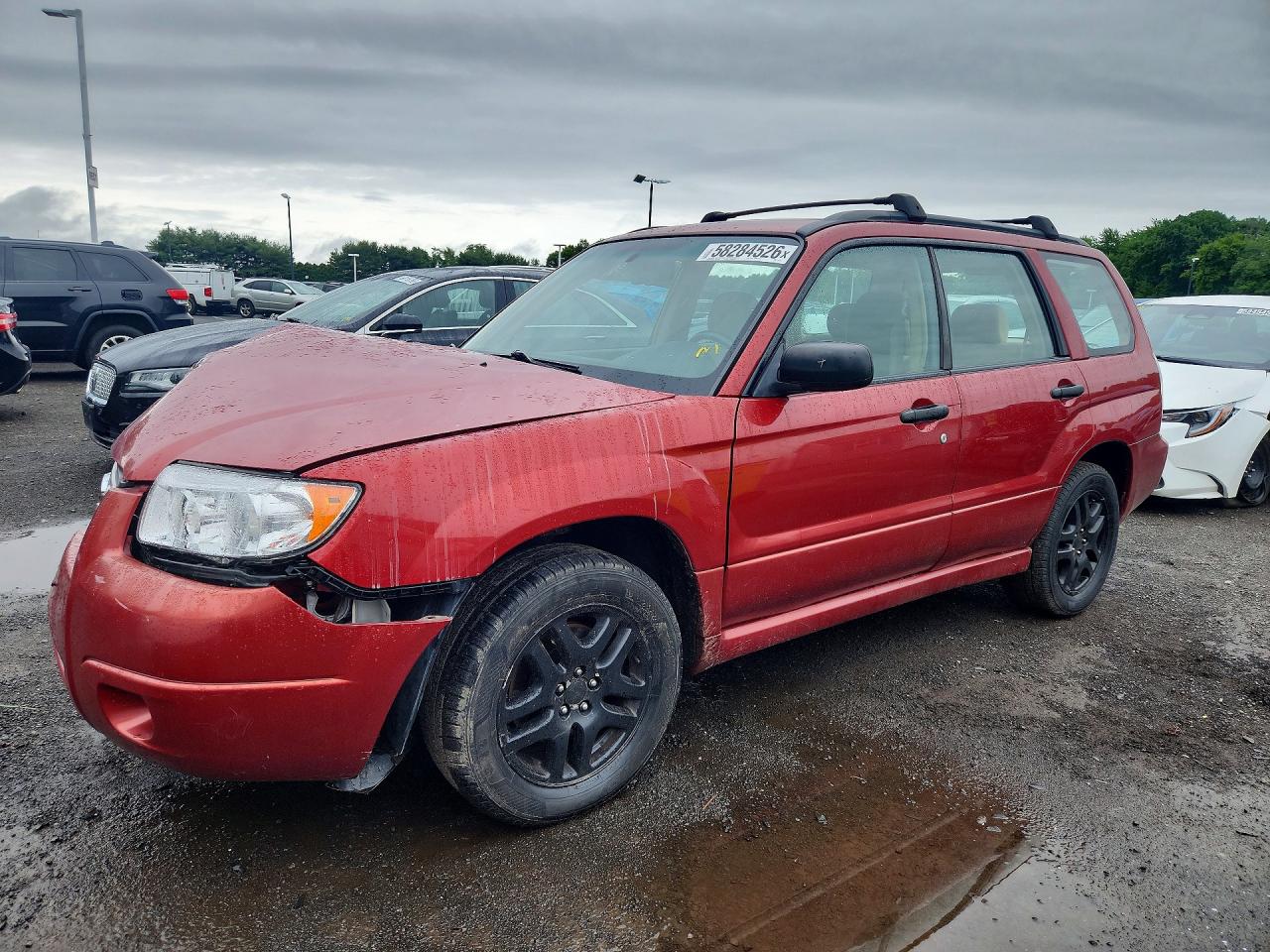 2008 Subaru Forester 2.5x Red vin: JF1SG63668H715875