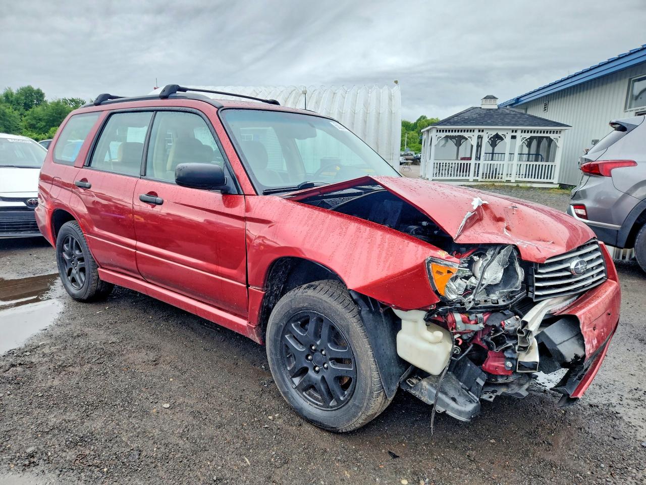 2008 Subaru Forester 2.5x Red vin: JF1SG63668H715875