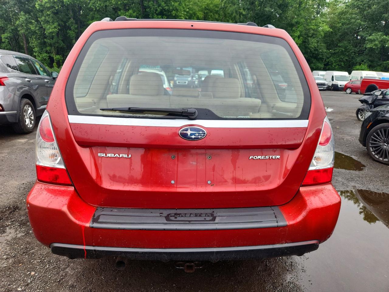2008 Subaru Forester 2.5x Red vin: JF1SG63668H715875