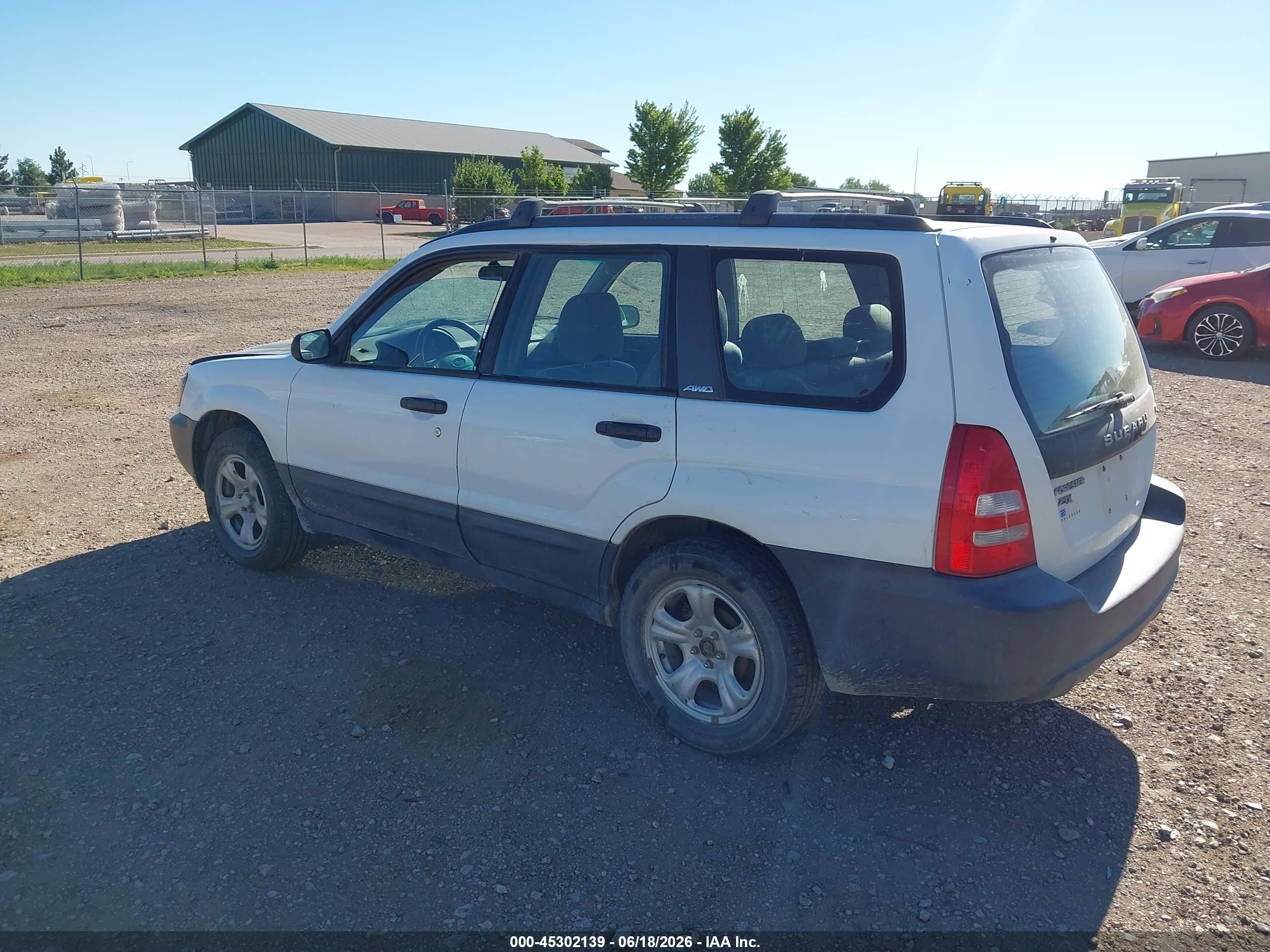 2003 Subaru Forester X White vin: JF1SG63673H736145