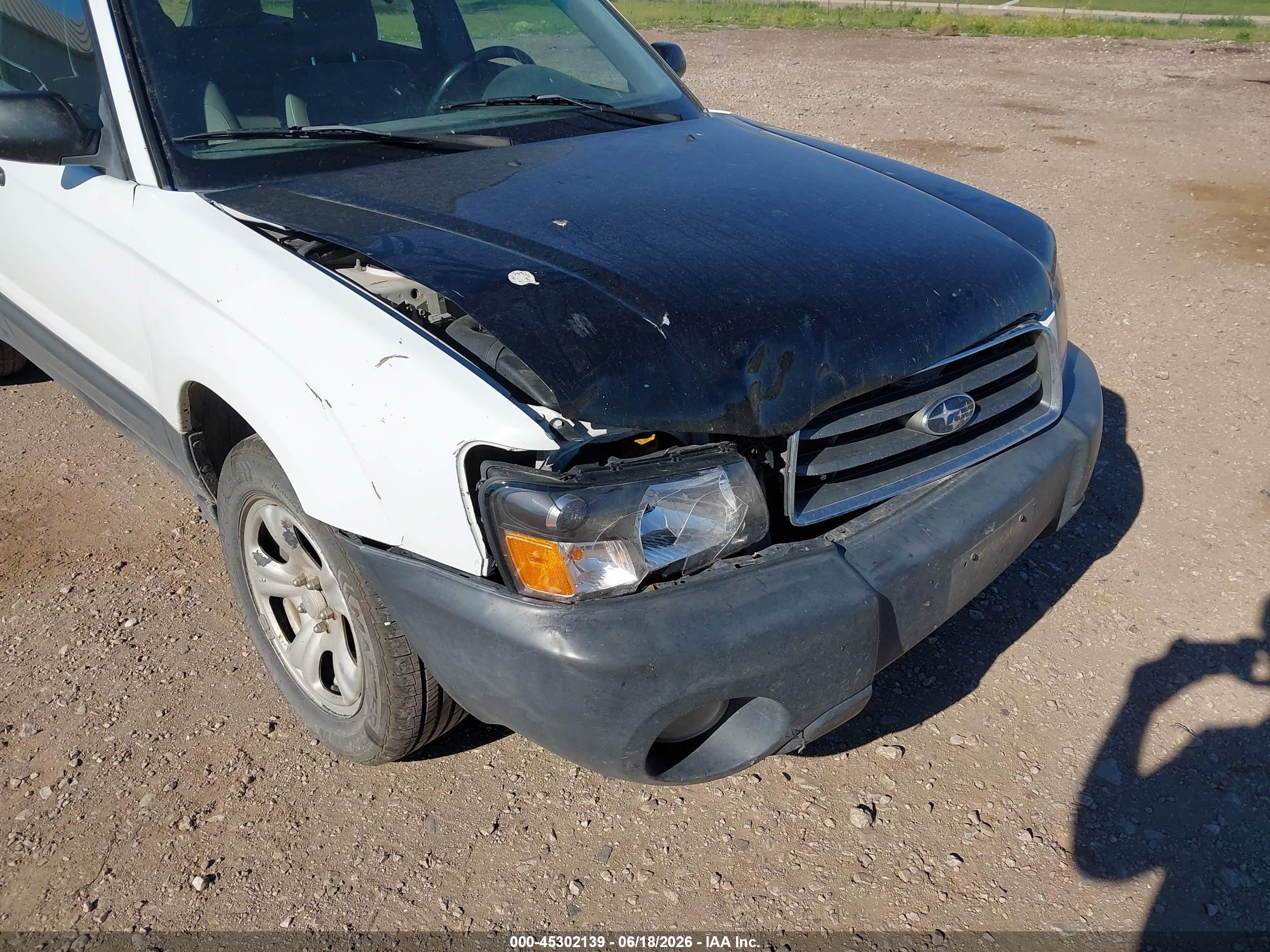 2003 Subaru Forester X White vin: JF1SG63673H736145
