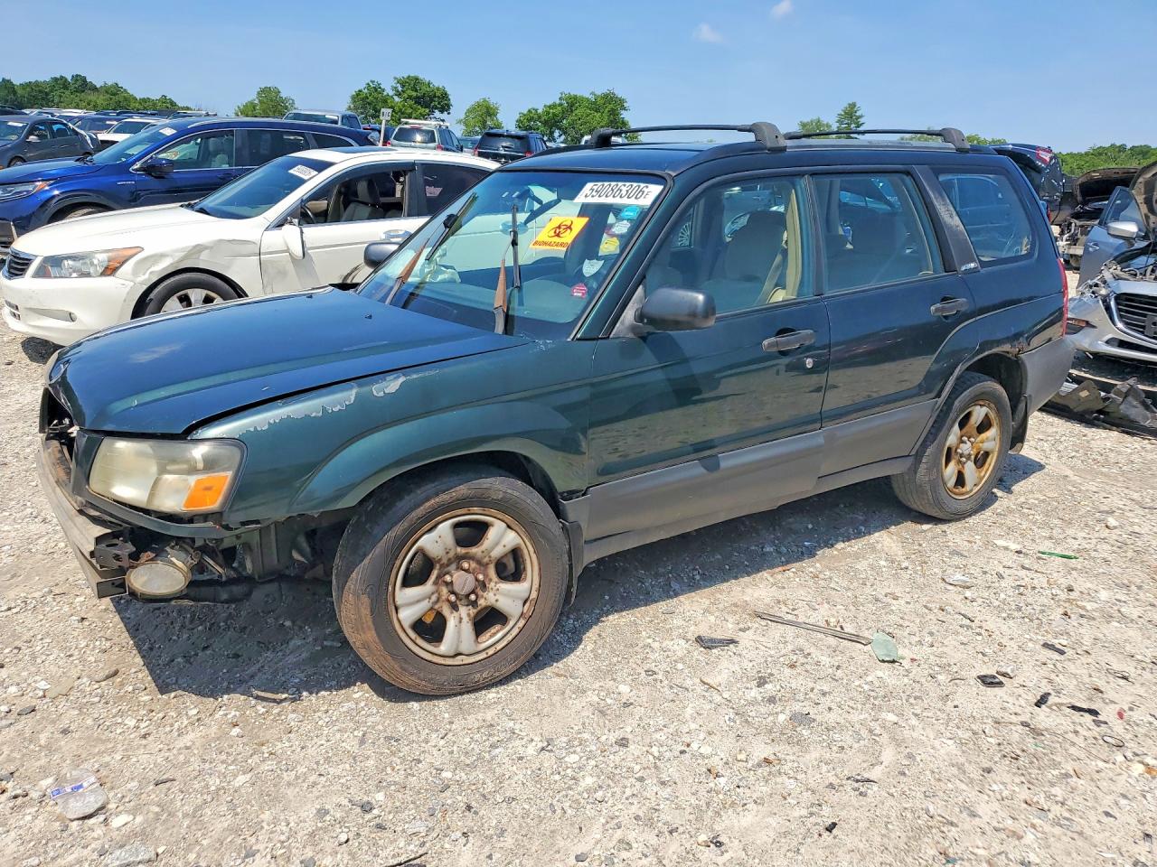 2003 Subaru Forester 2.5x Green vin: JF1SG63673H752247